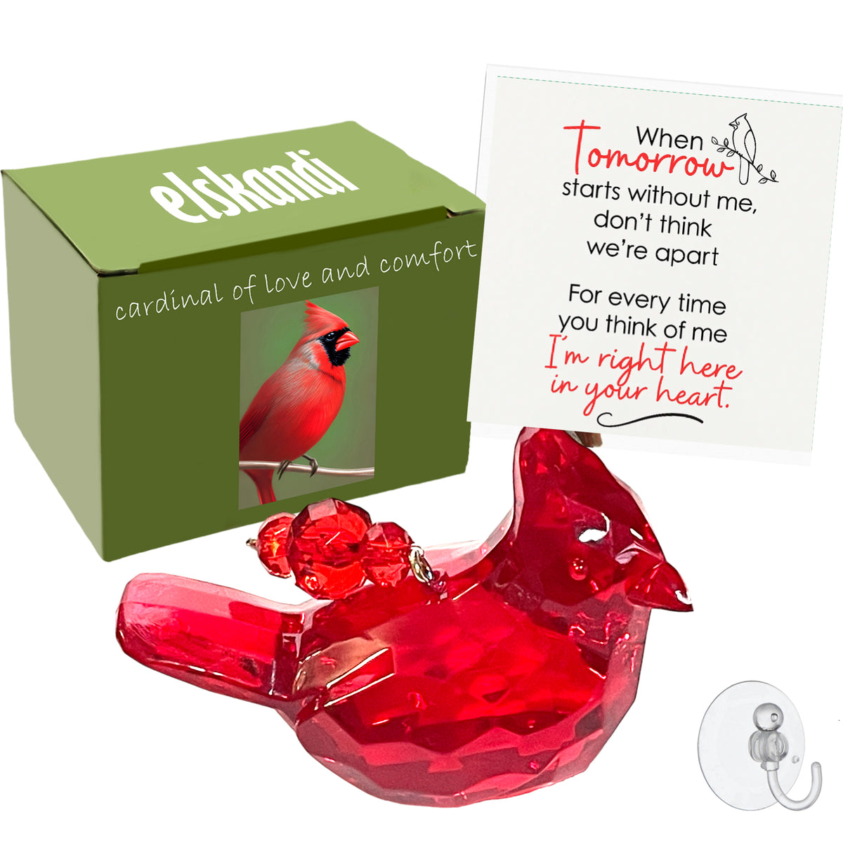 Cardinal Ornament - Love & Comfort Sympathy. Tomorrow