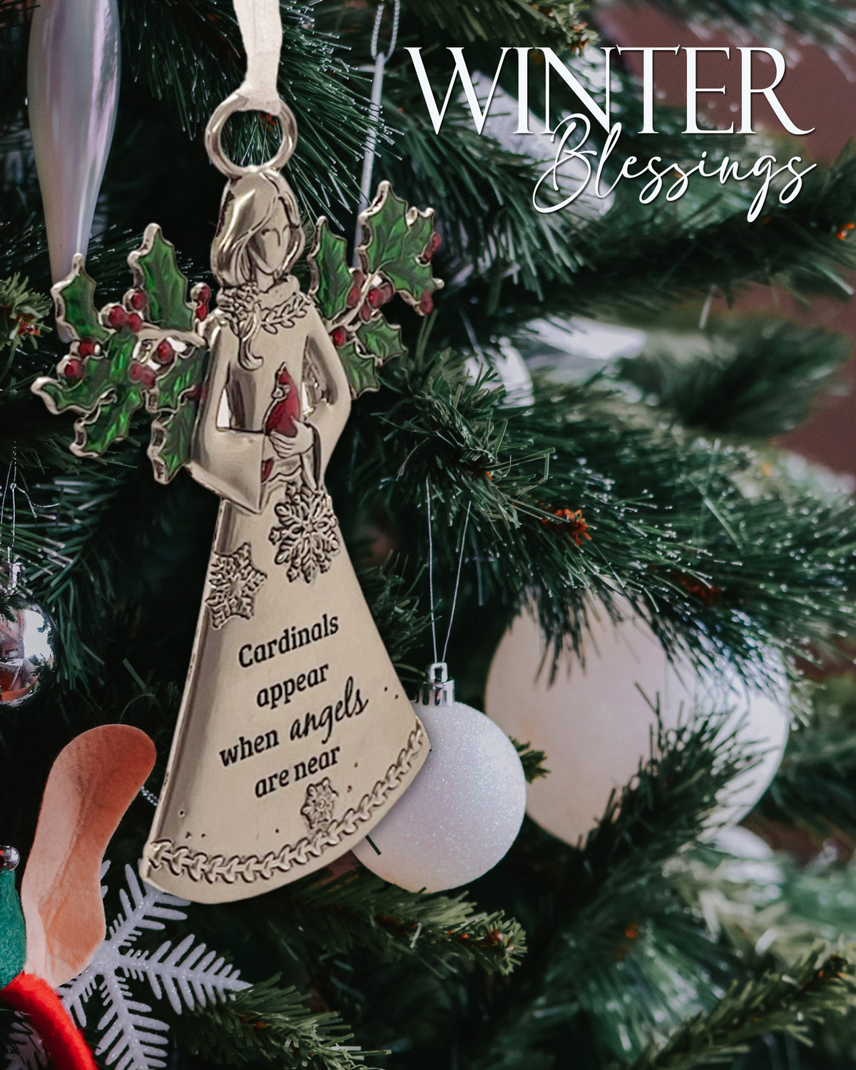 Cardinal Ornament - Angels Are Near