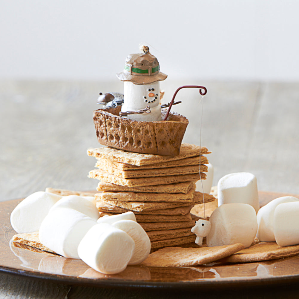 S'mores Fishing Ornament dated 2023