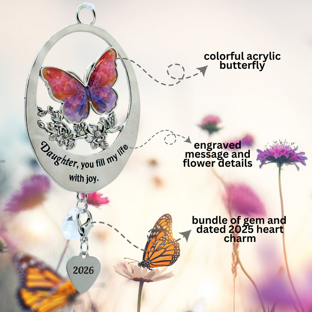 2026 Daughter Ornament Gift – Butterfly “You Fill My Life”