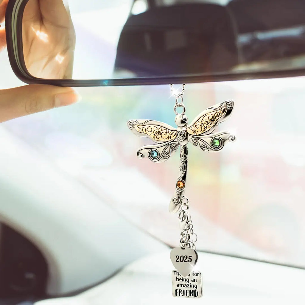 2025 Friend Car Charm Ornament - Amazing Friend Dragonfly