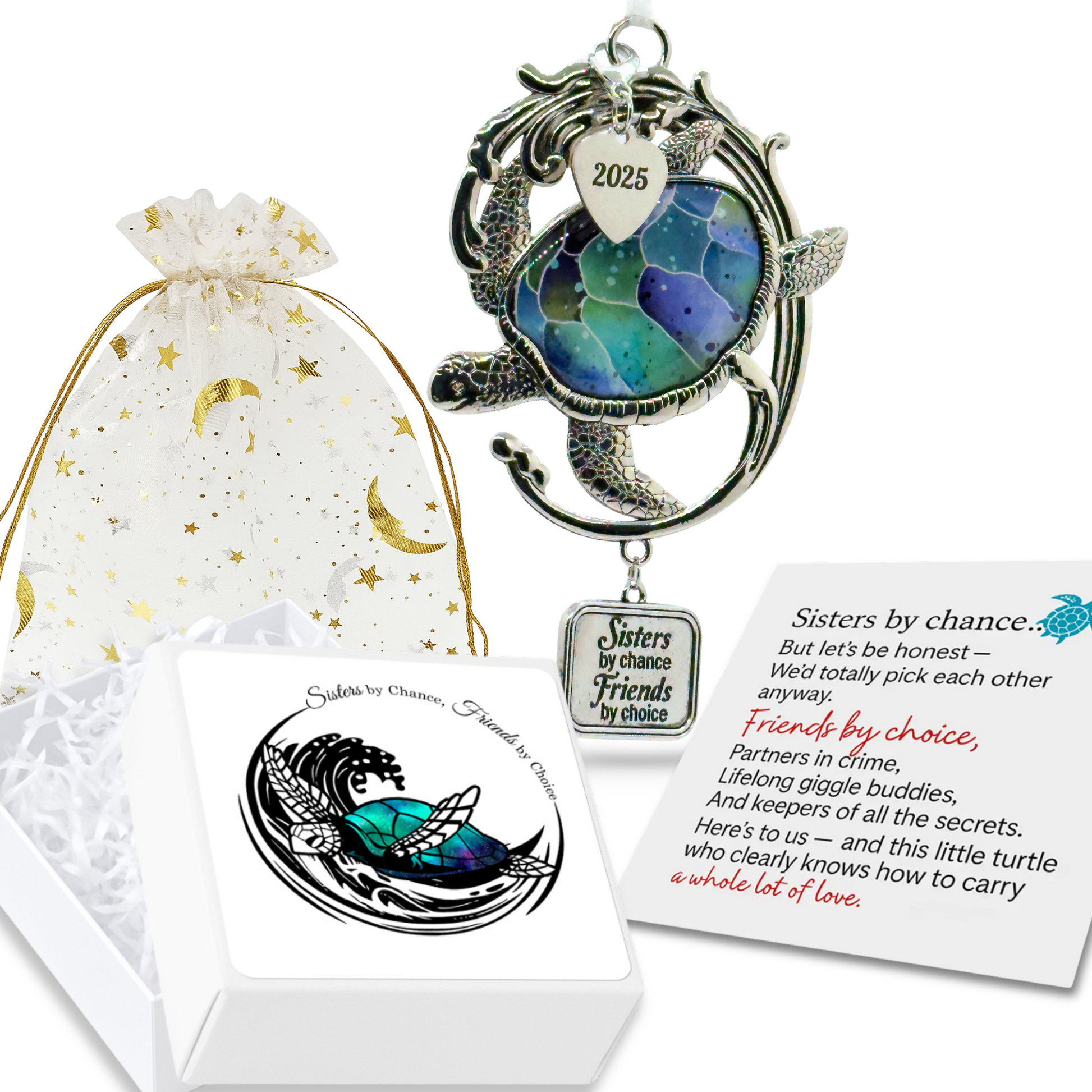 2025 Sisters Ornament - Turtle Friendship