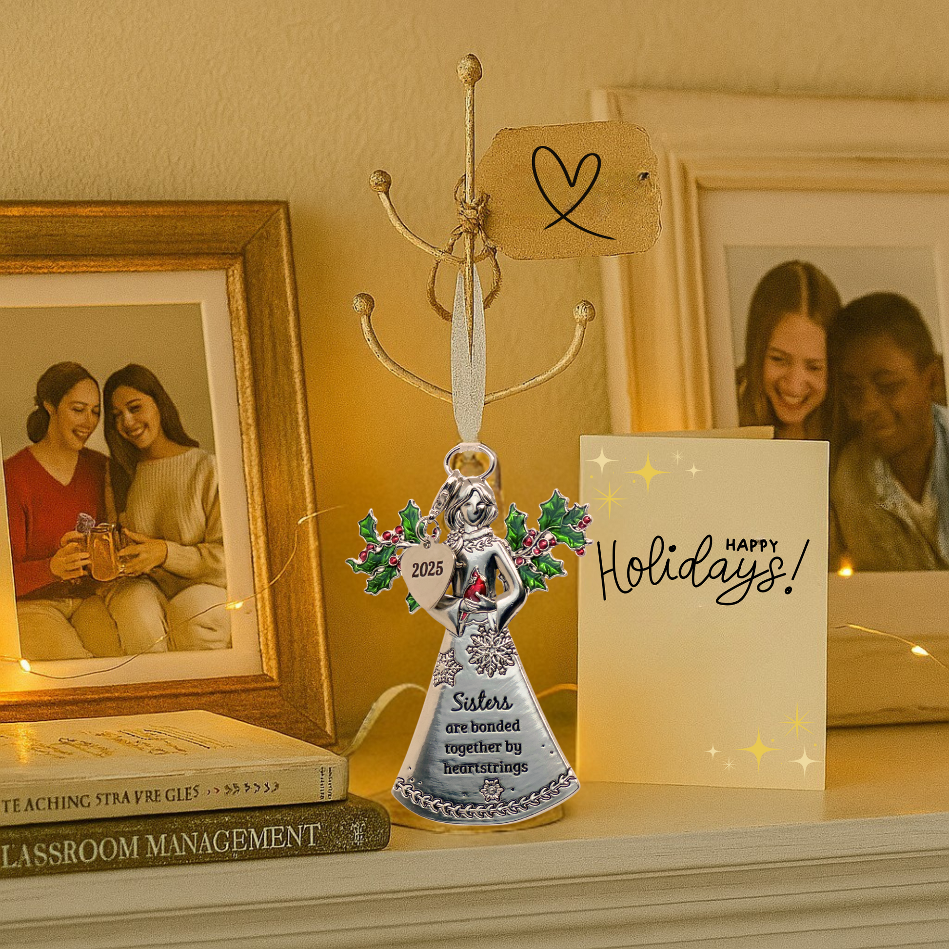 2025 Sisters Ornament - Bonded by Heartstrings