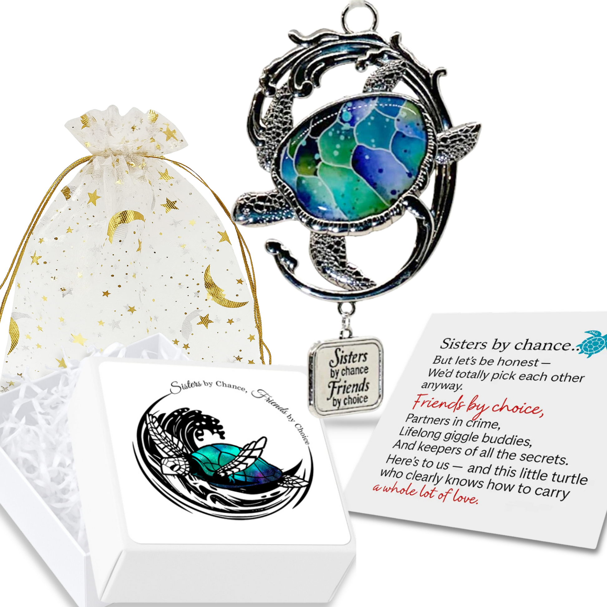 Sisters Ornament - Turtle Friendship