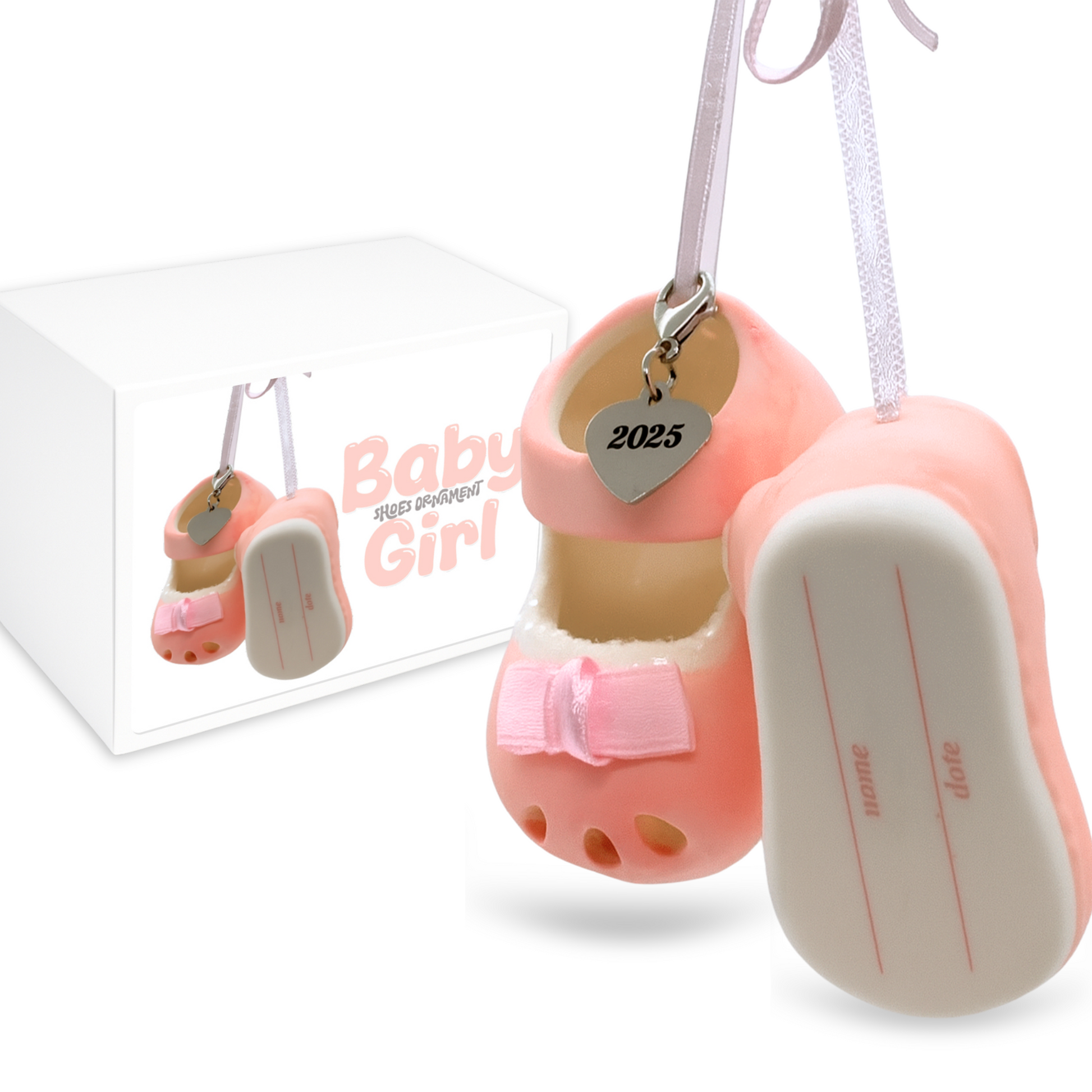 2025 Baby Girl's Pink Shoe Ornament