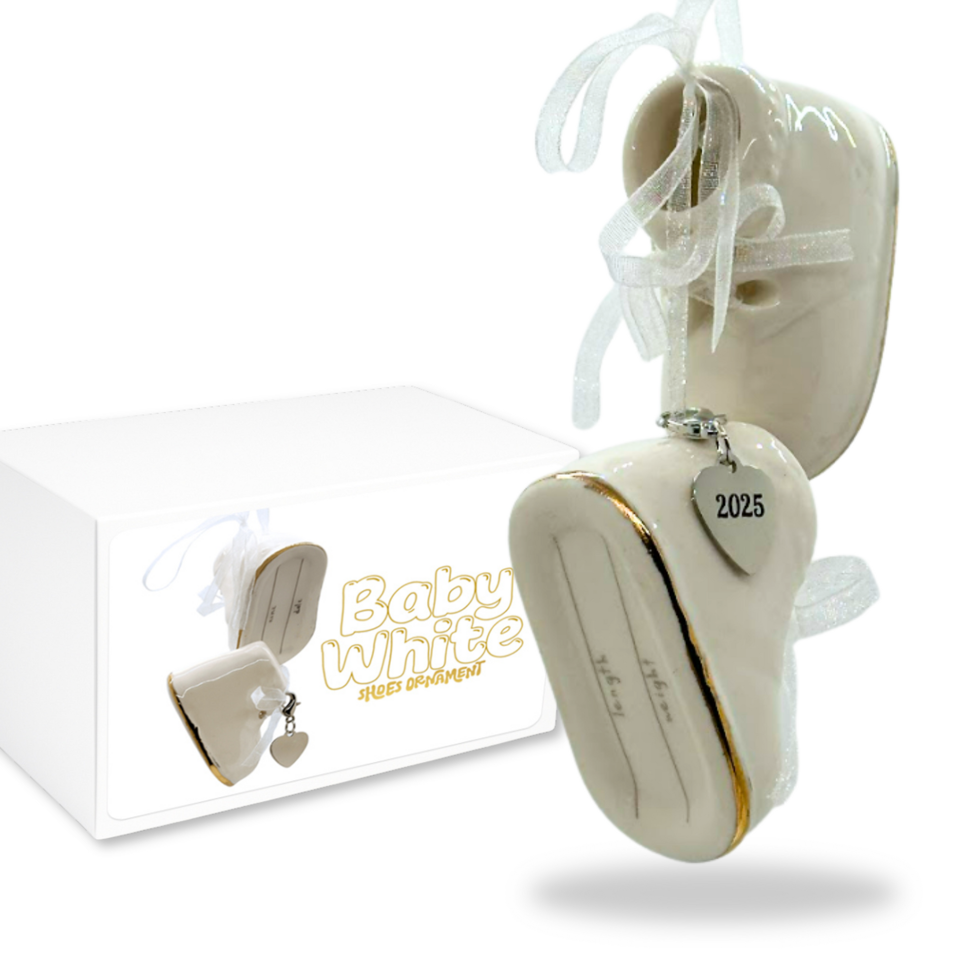Baby's White Shoe Ornament