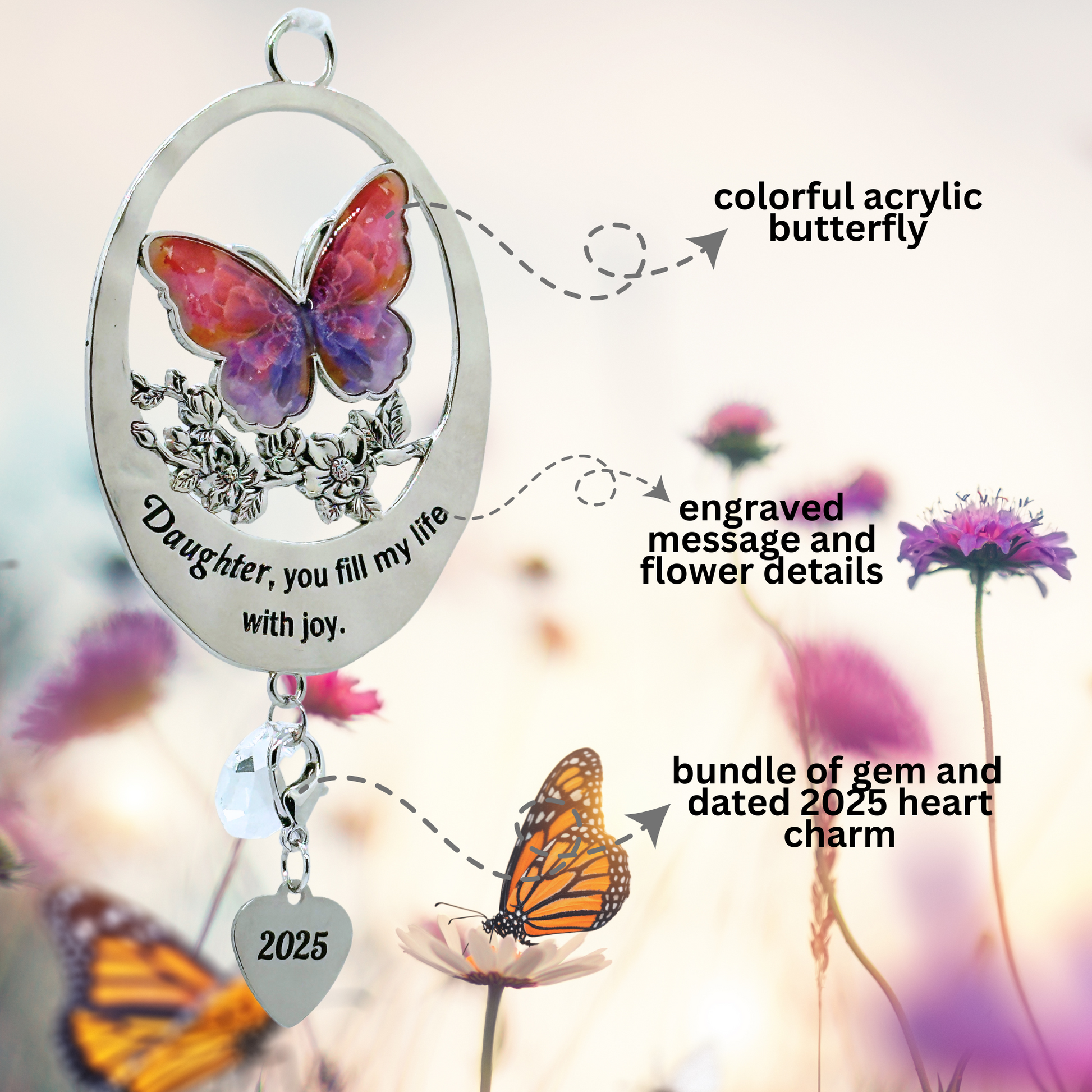2025 Butterfly Ornament - Daughter Joy Message