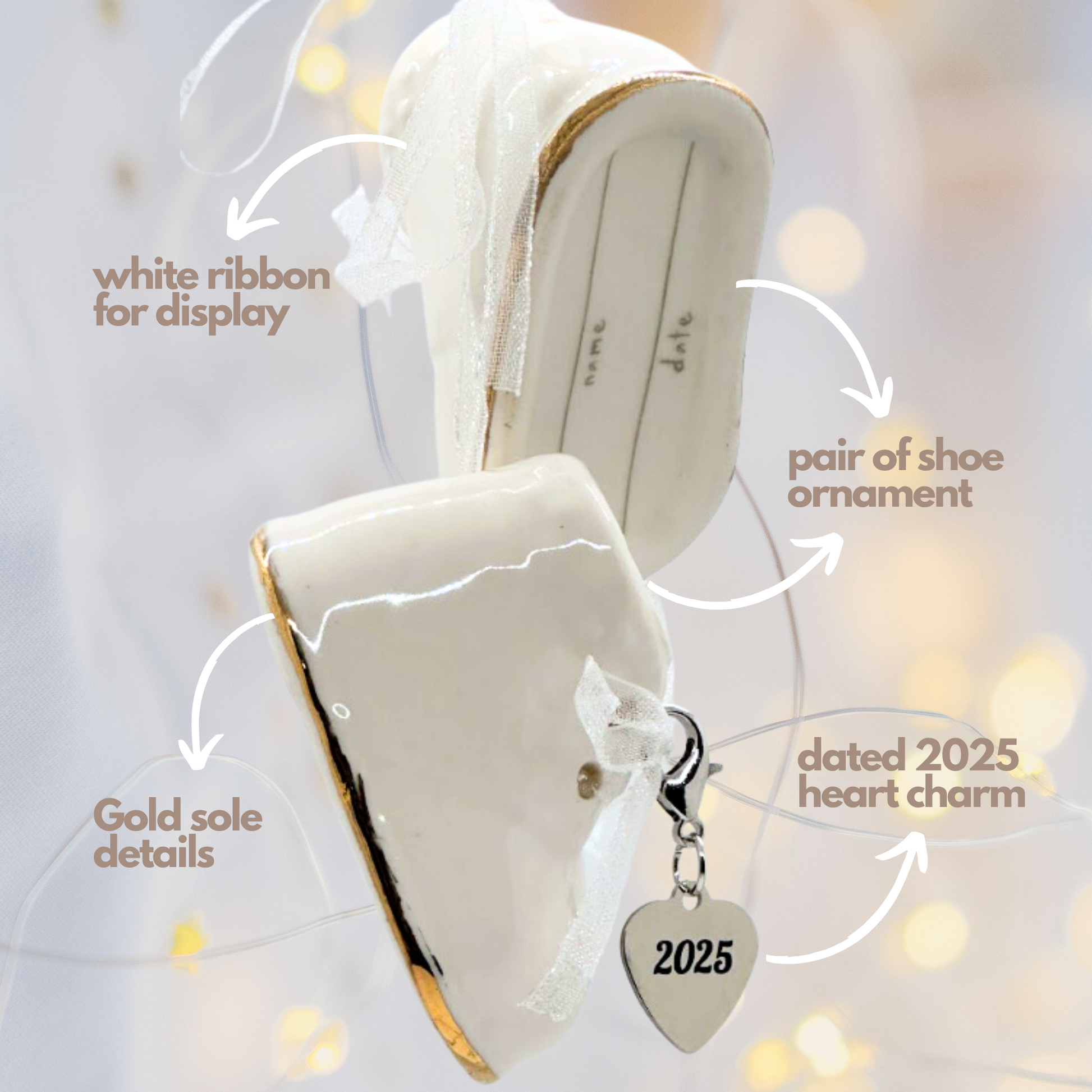 Baby's White Shoe Ornament