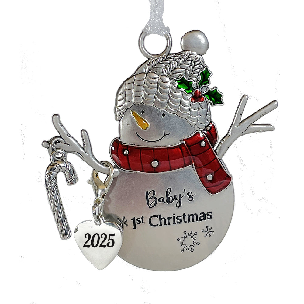 2025 Baby Ornament - First Christmas Snowman