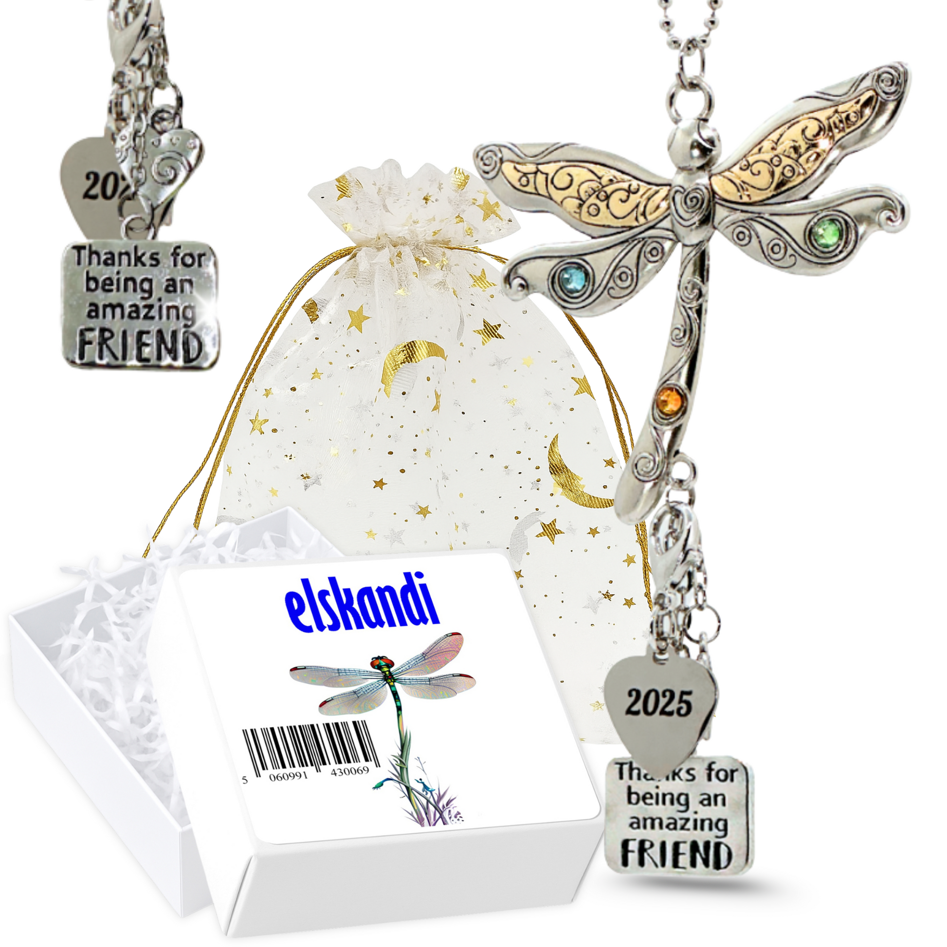 2025 Friend Car Charm Ornament - Amazing Friend Dragonfly