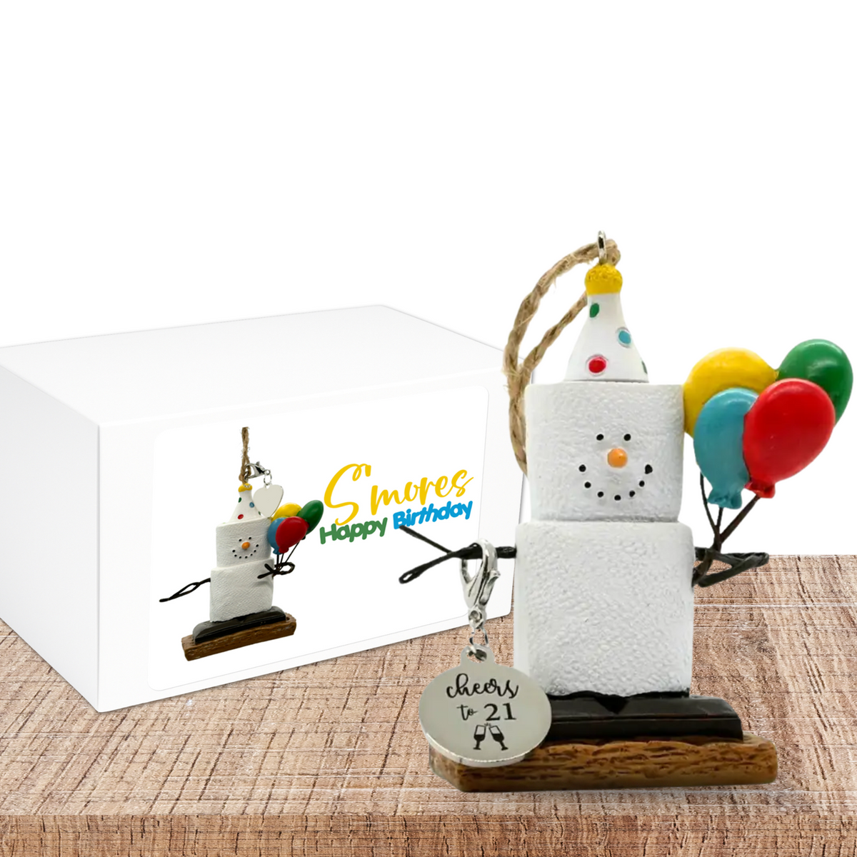 Cheers to 21 S'mores Ornament - Happy Birthday