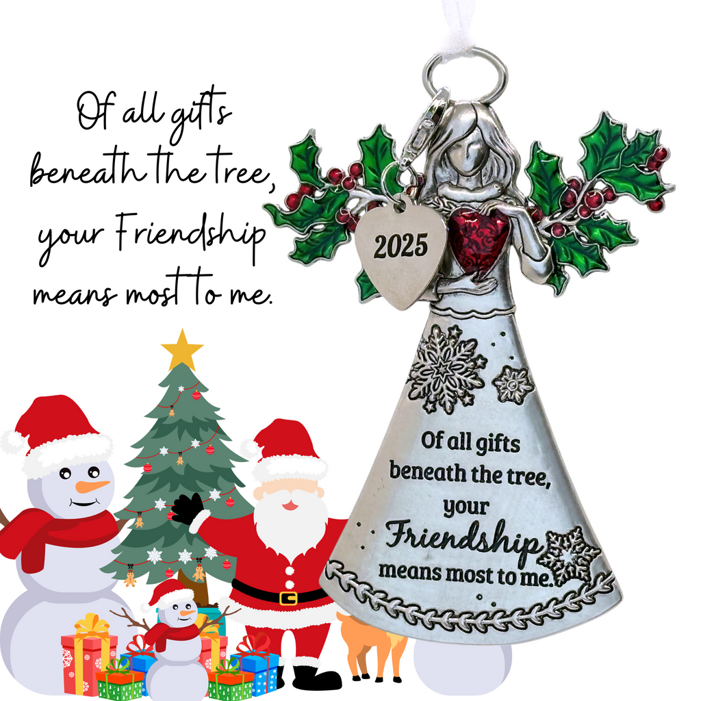 2025 Friends Angel Ornament - Friendship Means the Most