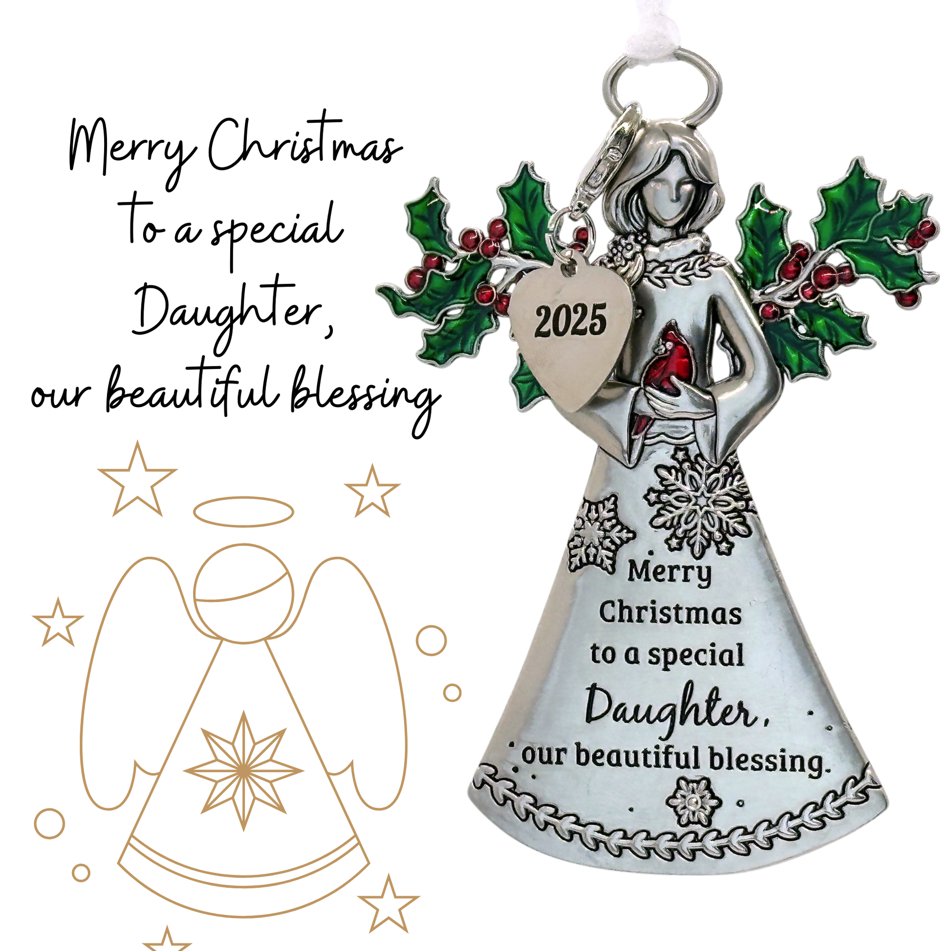 2025 Daughter Ornament - Merry Christmas