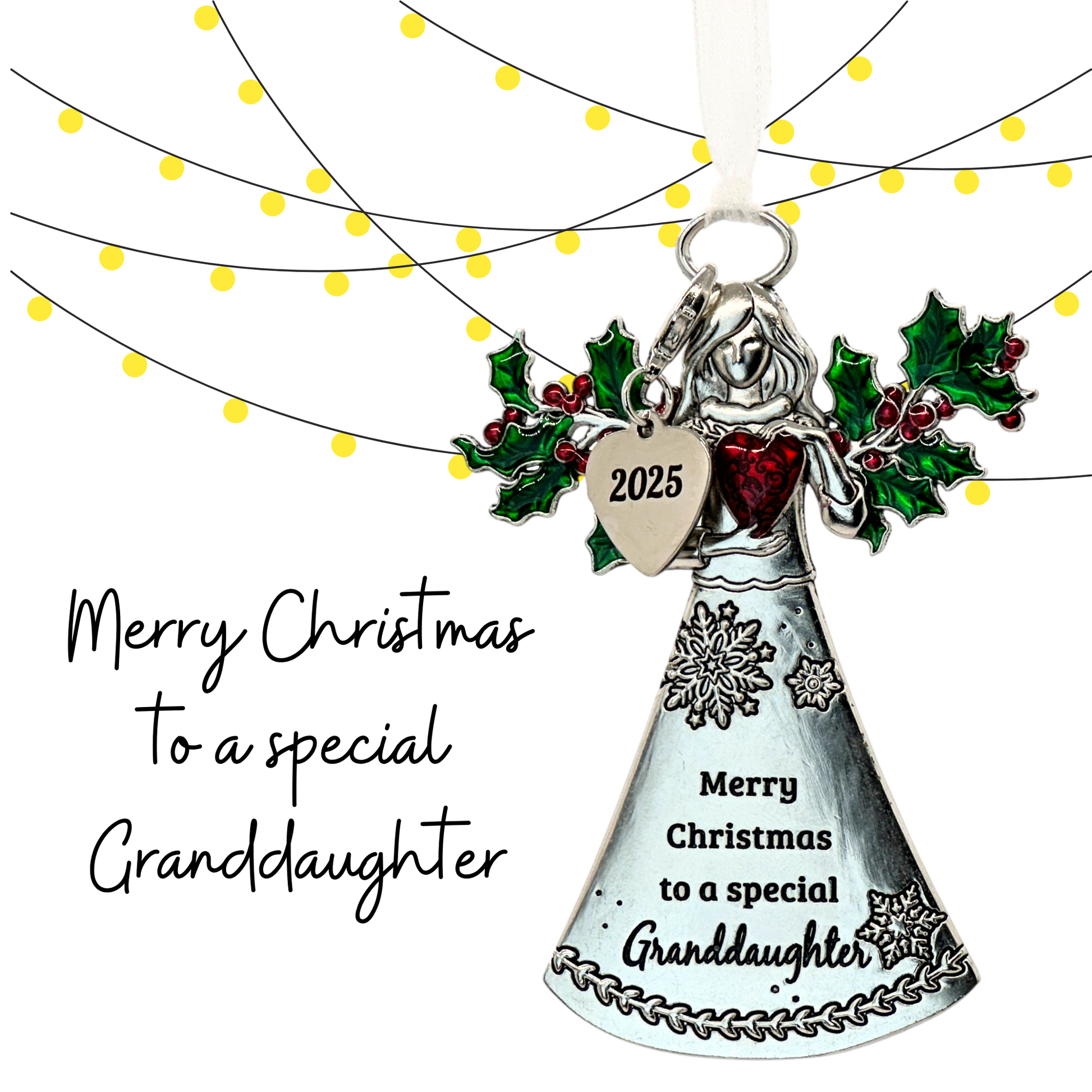 2025 Granddaughter Angel Ornament - Merry Christmas