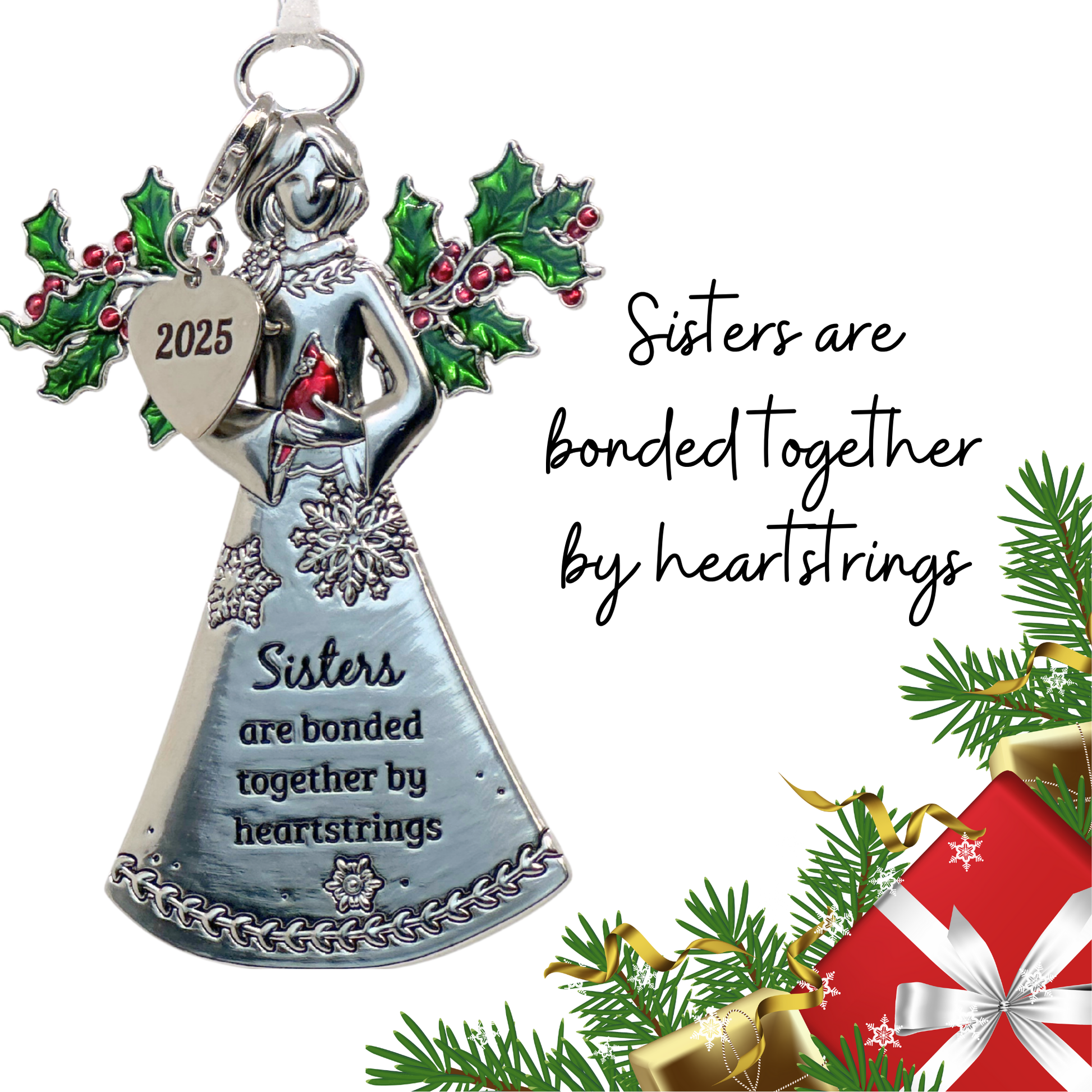 2025 Sisters Ornament - Bonded by Heartstrings
