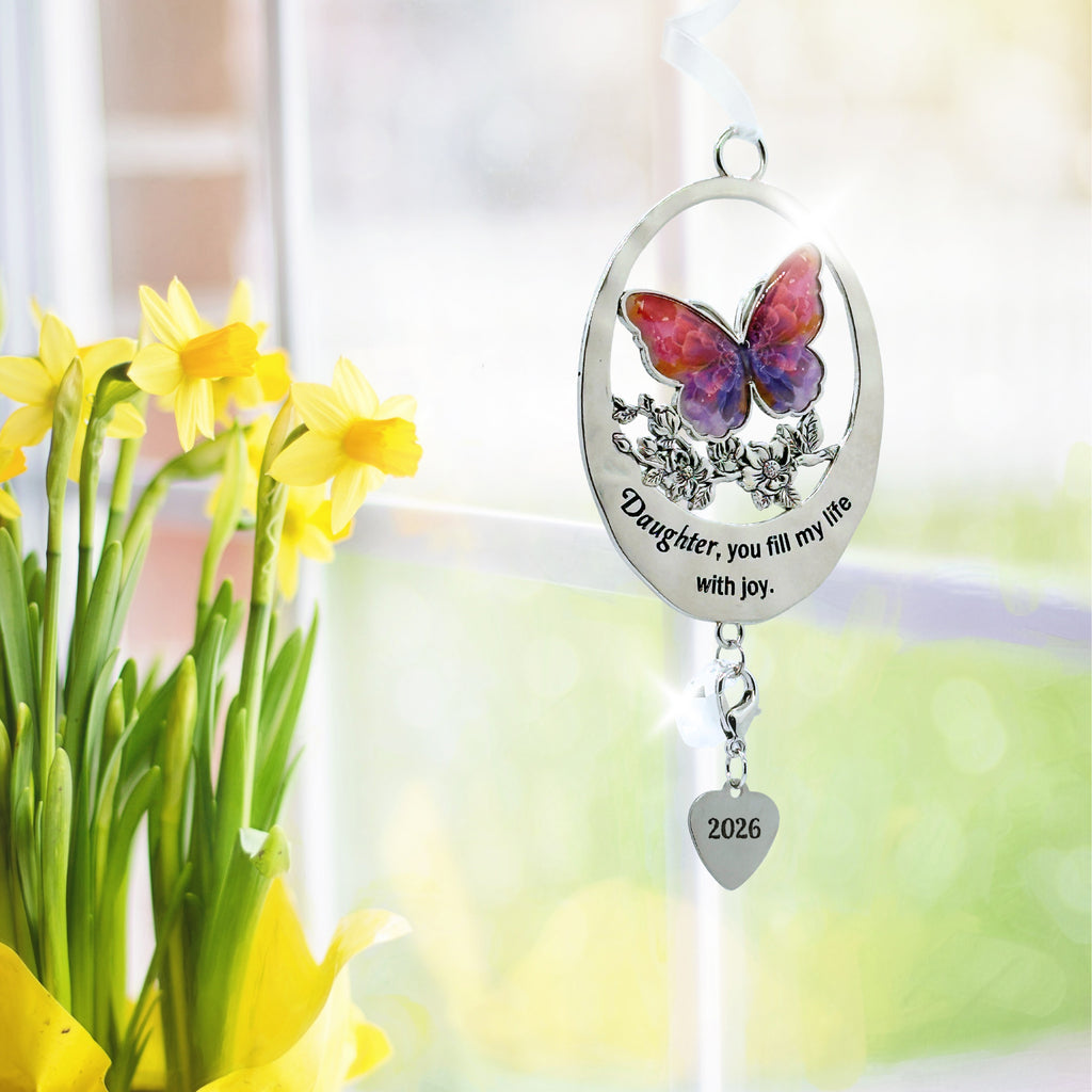 2026 Daughter Ornament Gift – Butterfly “You Fill My Life”
