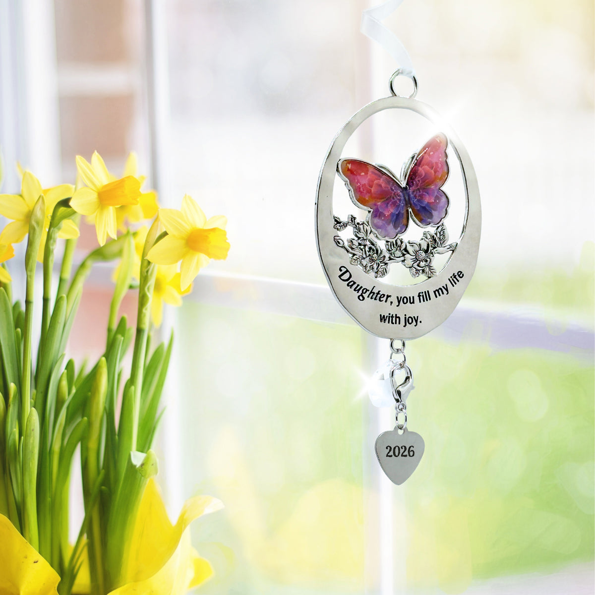 2026 Daughter Ornament Gift – Butterfly “You Fill My Life”