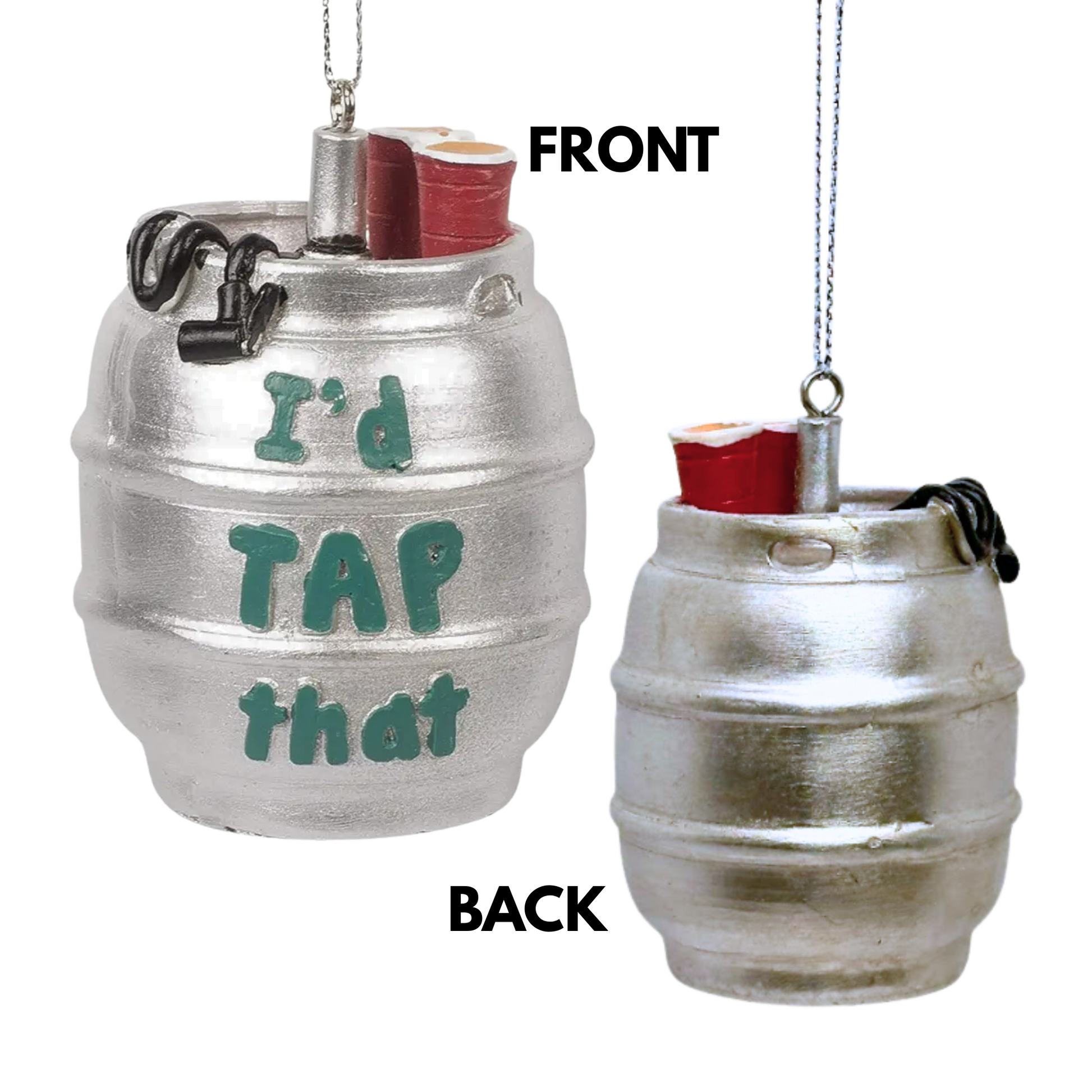 Beer Keg Ornament - "I'd Tap That"