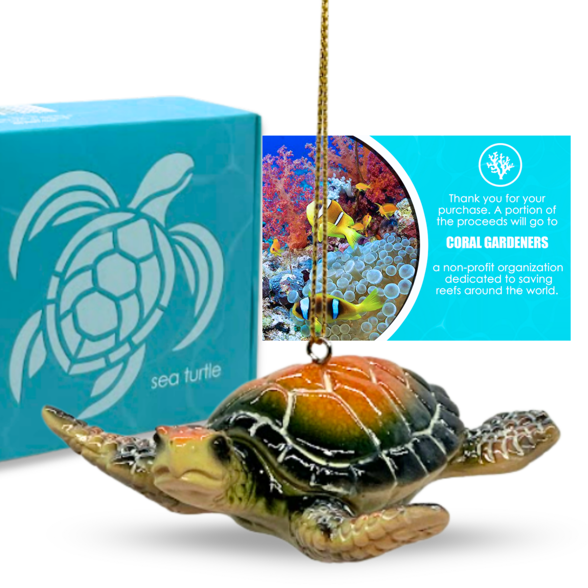 Sea Turtle Ornament - Gift Box