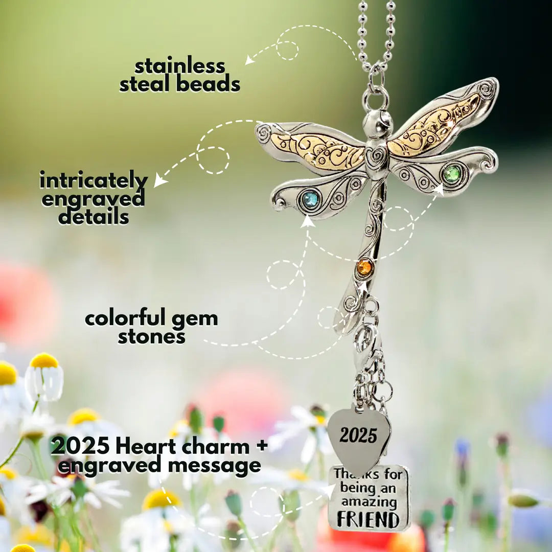 2025 Friend Car Charm Ornament - Amazing Friend Dragonfly