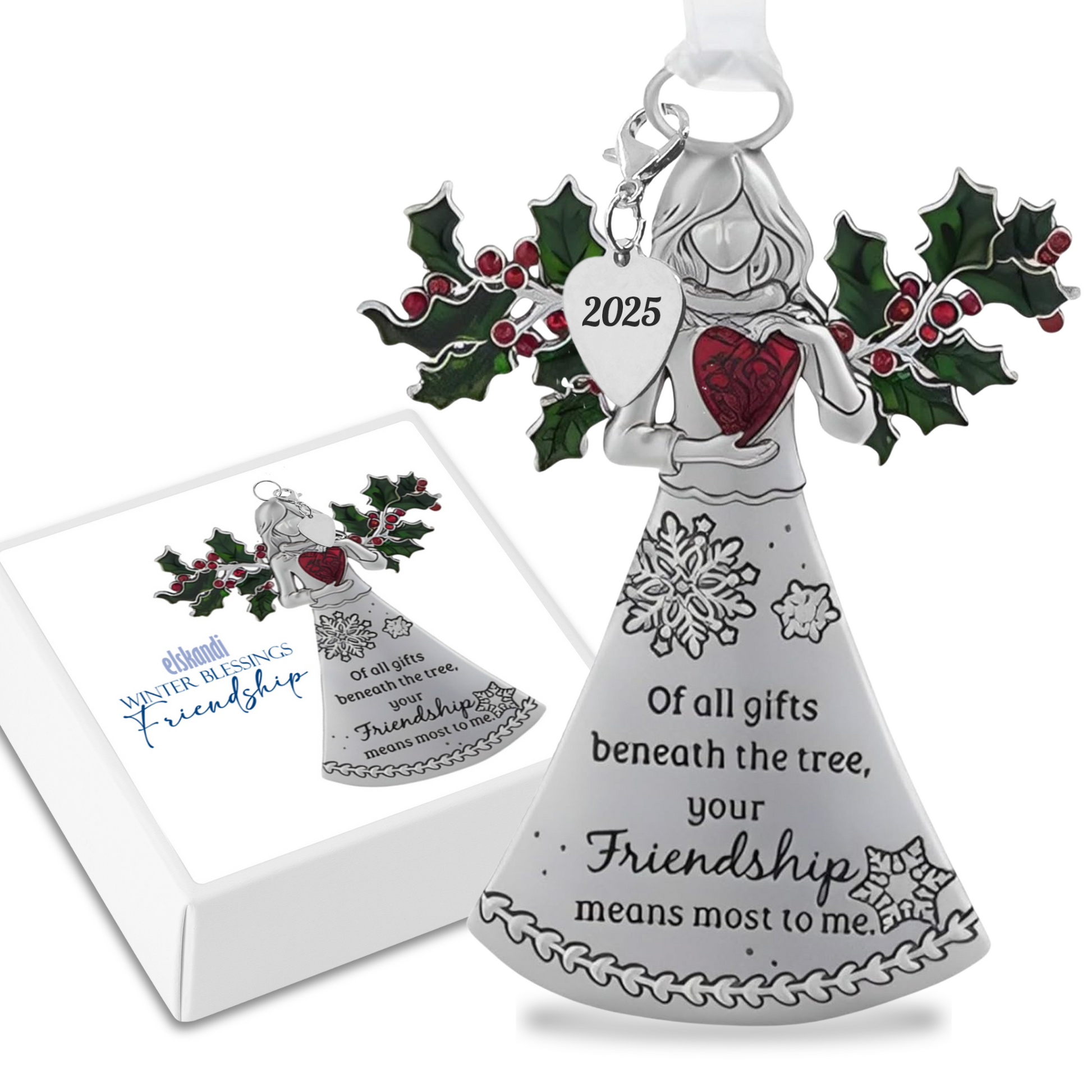 2025 Friends Angel Ornament - Friendship Means the Most