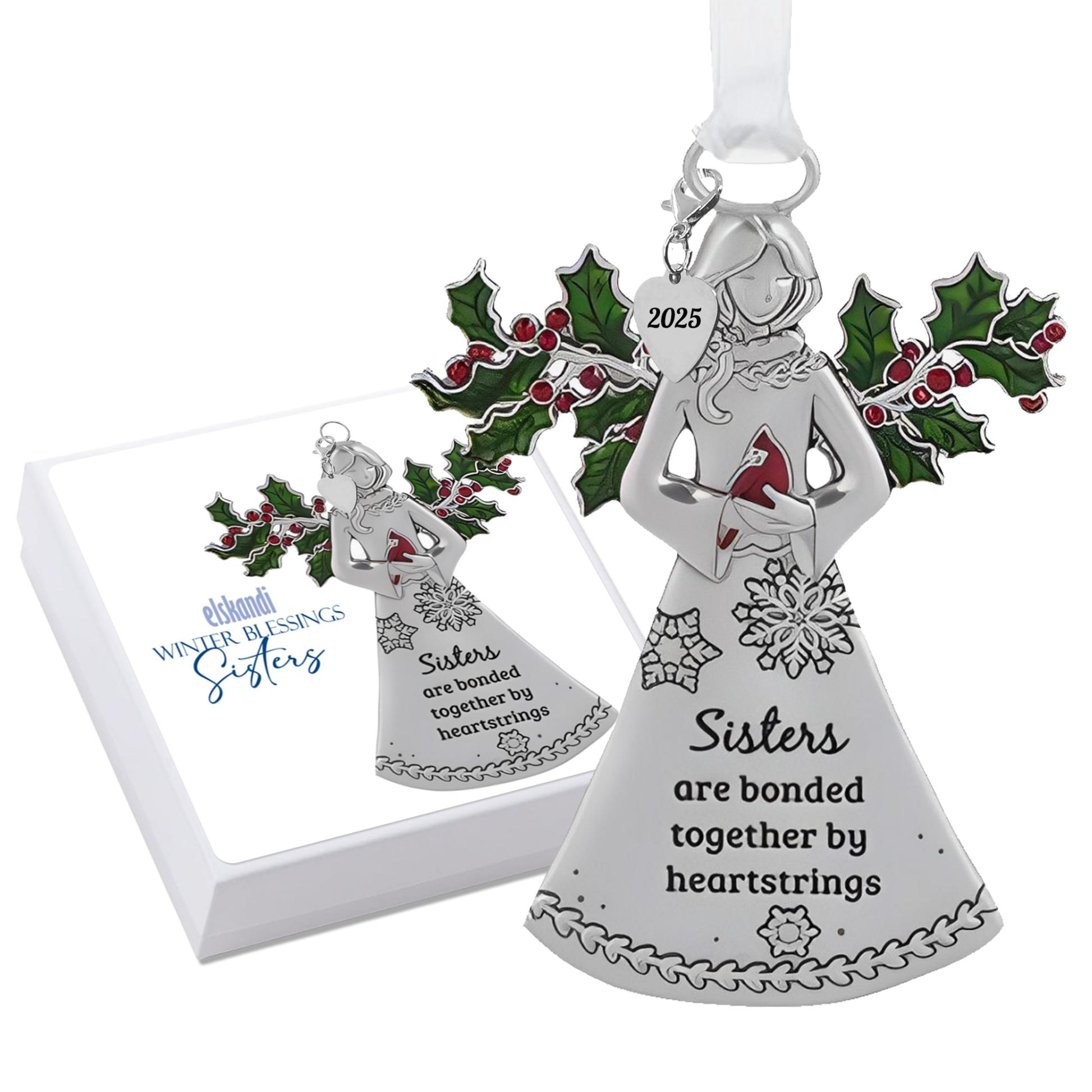 2025 Sisters Ornament - Bonded by Heartstrings