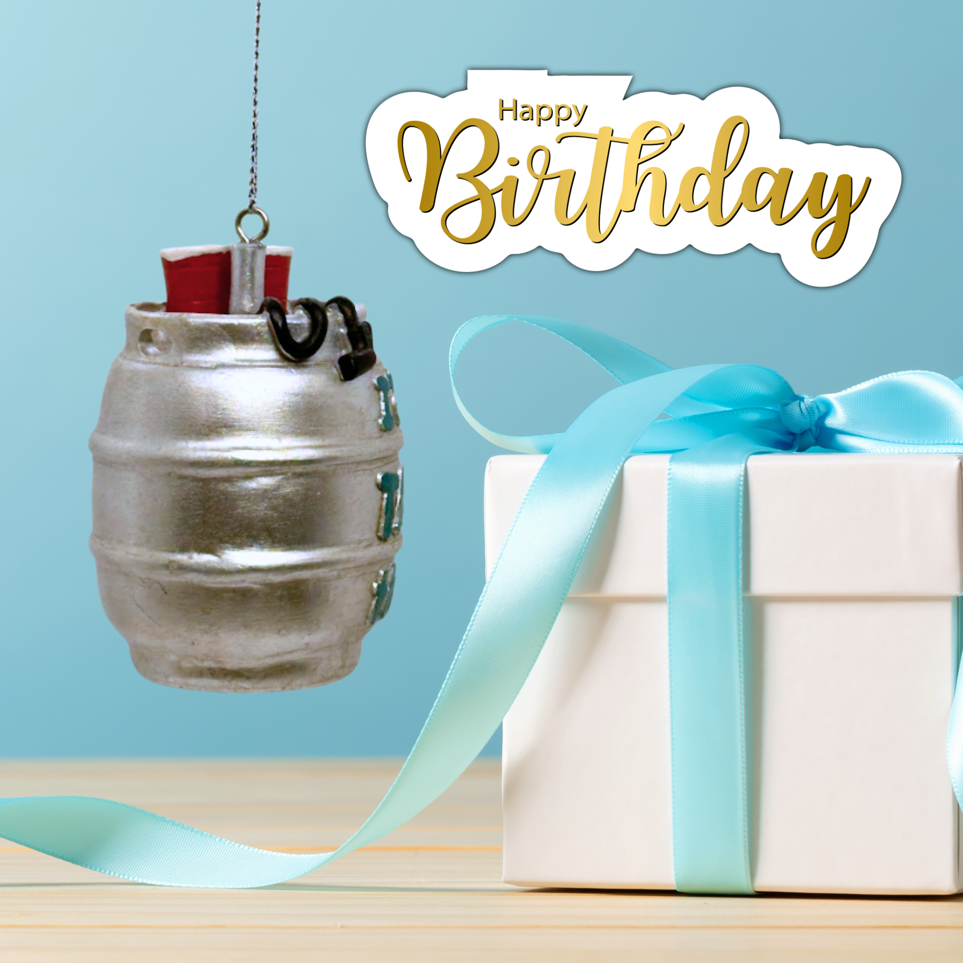 Beer Keg Ornament - "I'd Tap That"