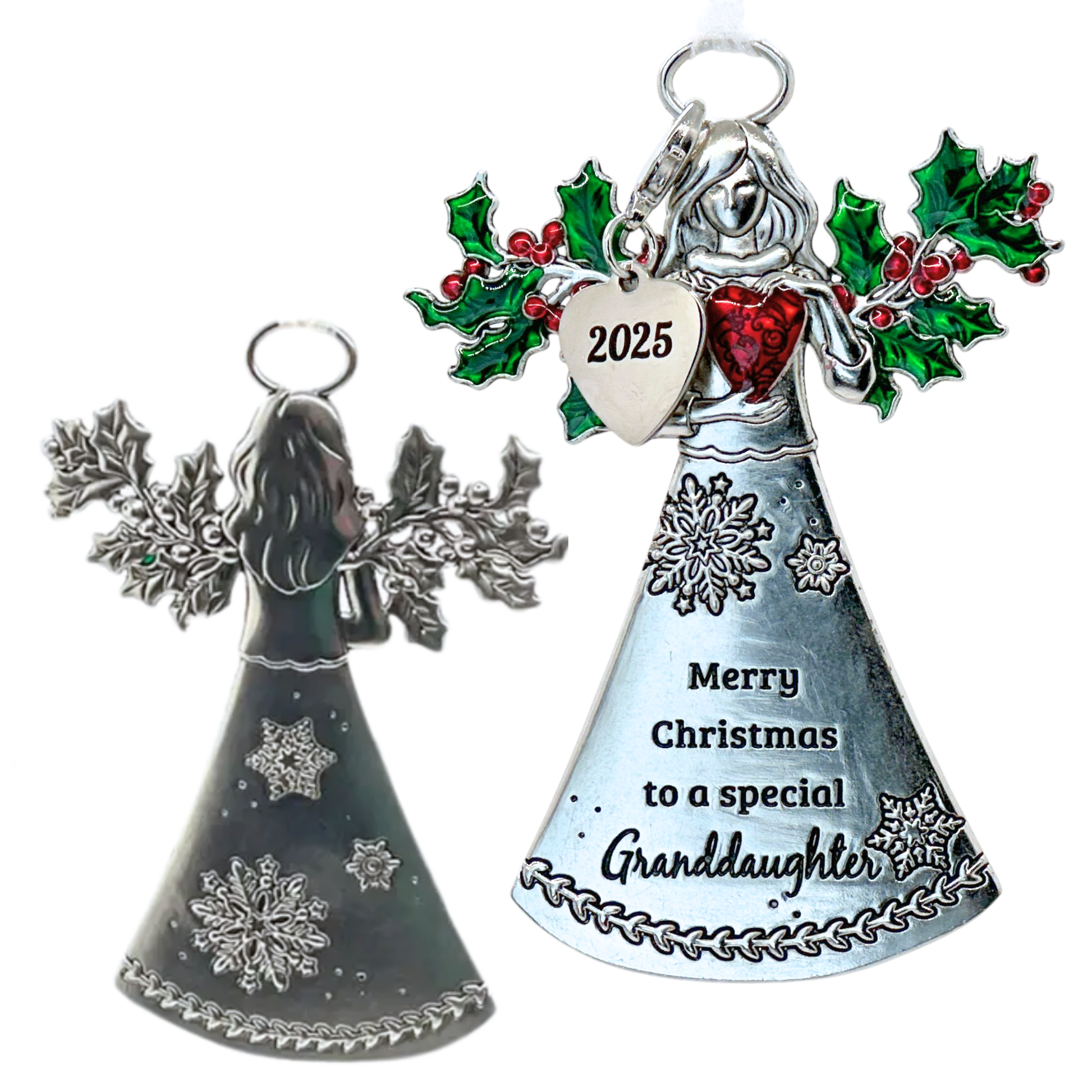 2025 Granddaughter Angel Ornament - Merry Christmas