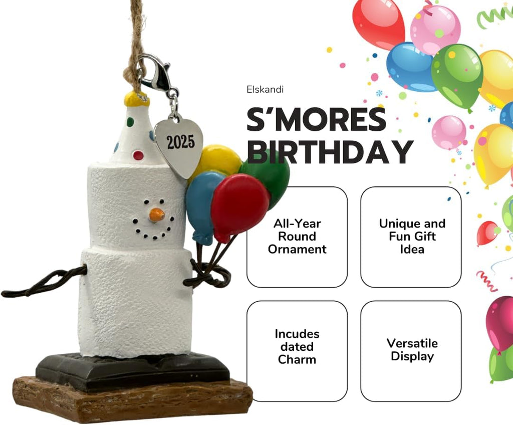 2025 S'mores Ornament - Happy Birthday