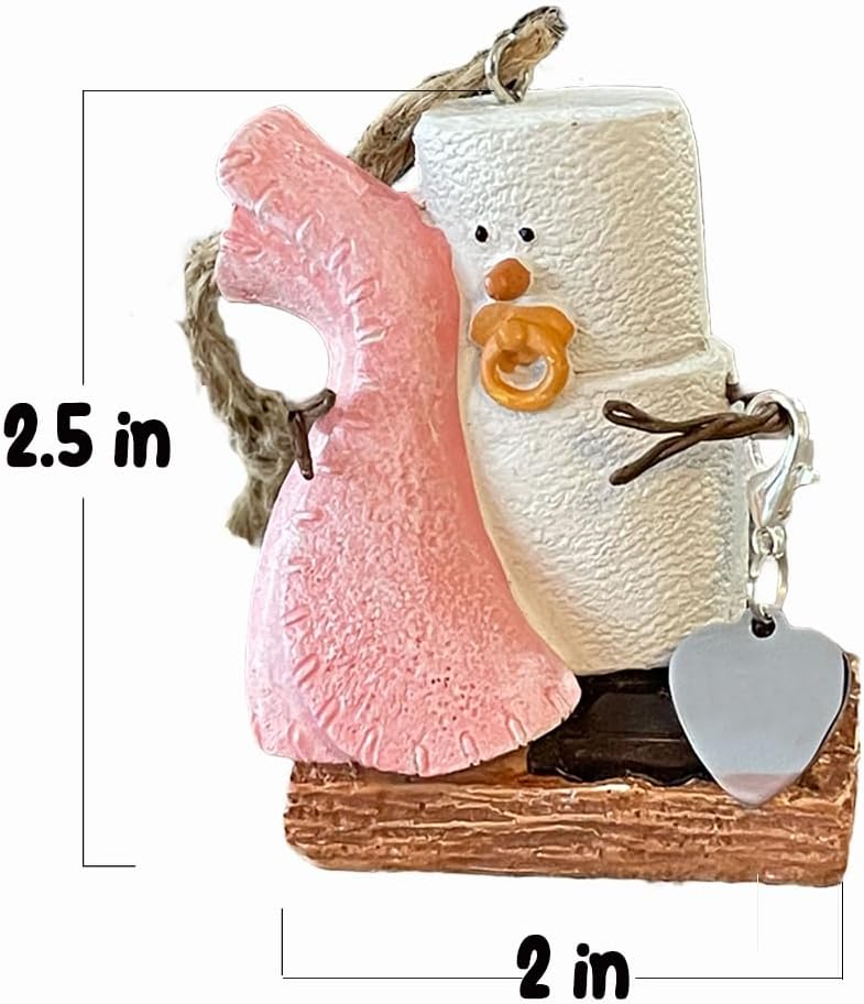 2025 S'mores Ornament - Baby Girl Pink Blanket