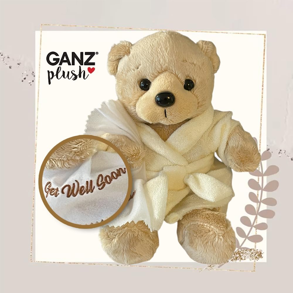 Get Well Soon Teddy Bear with Snuggly Blanket