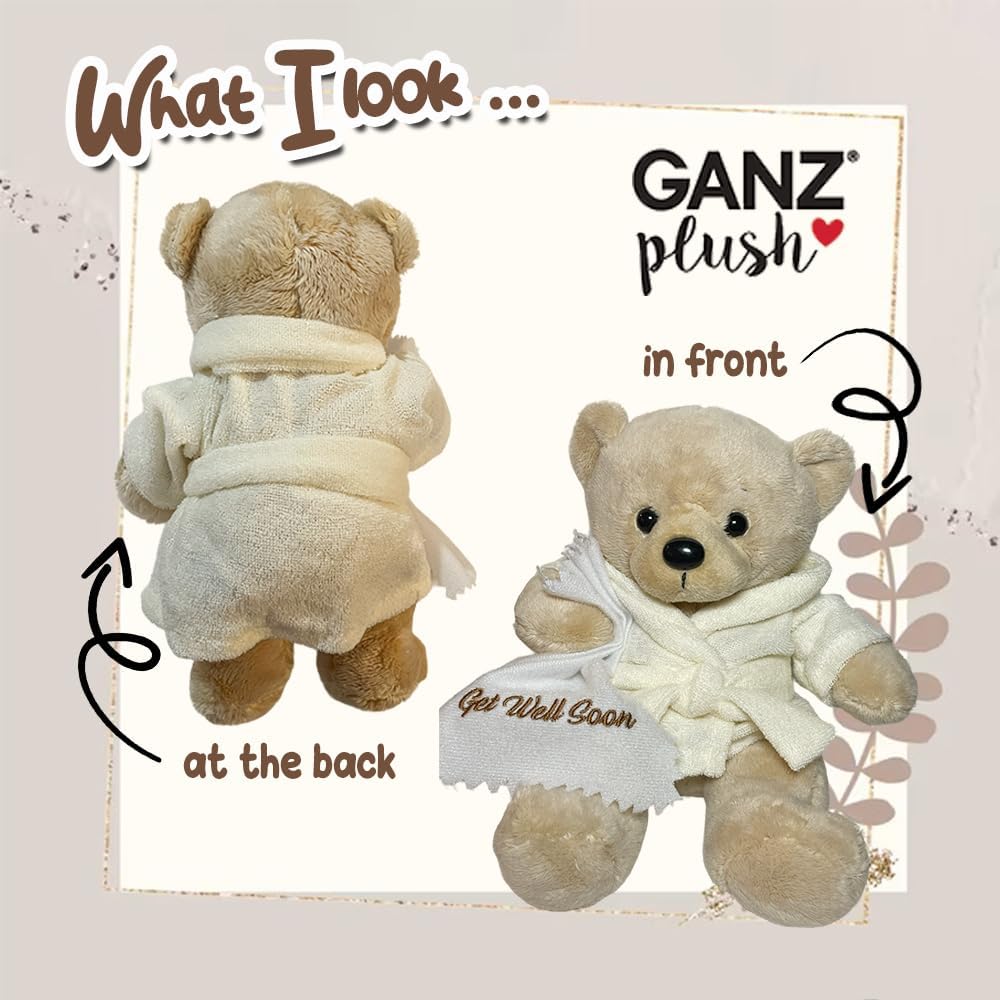 Get Well Soon Teddy Bear with Snuggly Blanket