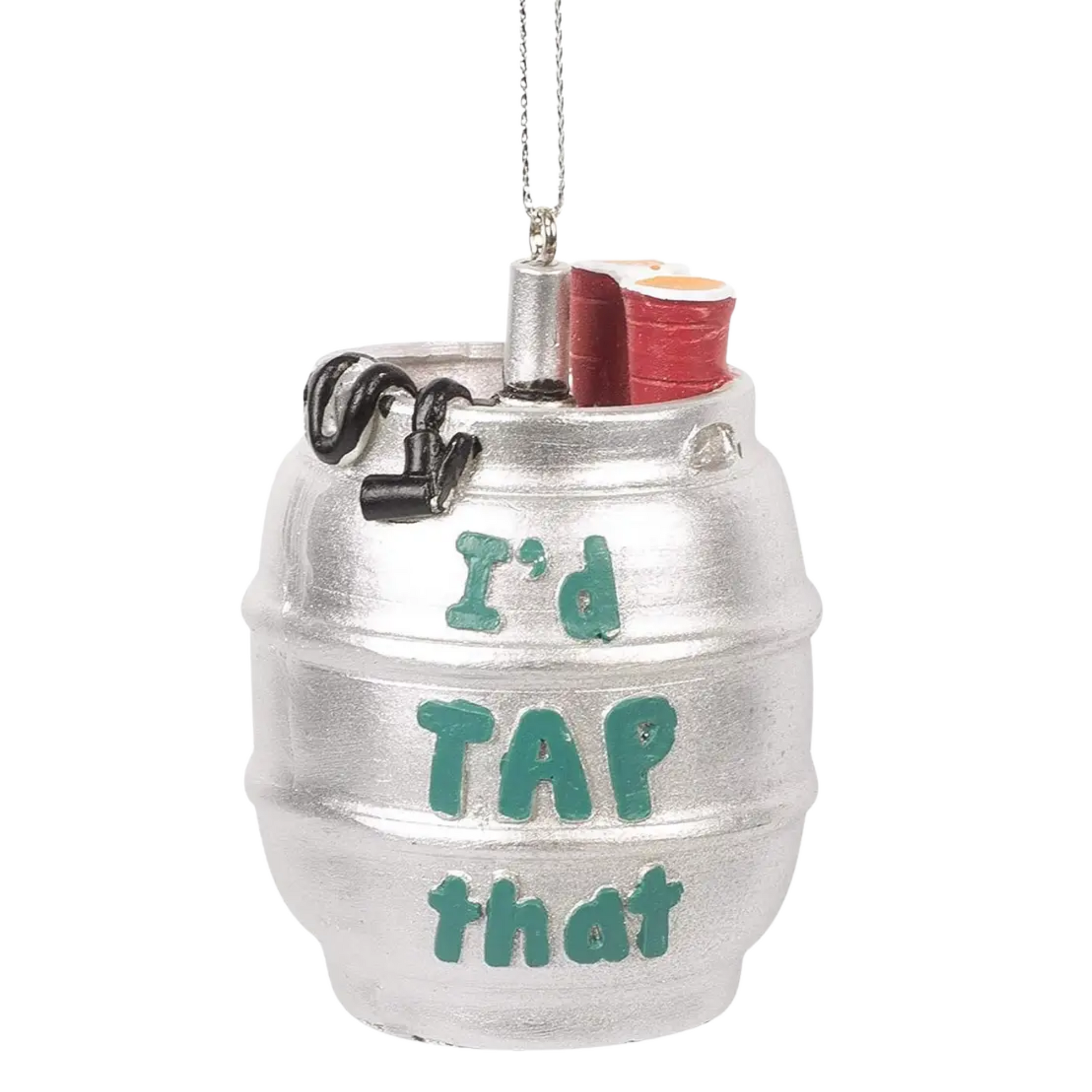 Beer Keg Ornament - "I'd Tap That"