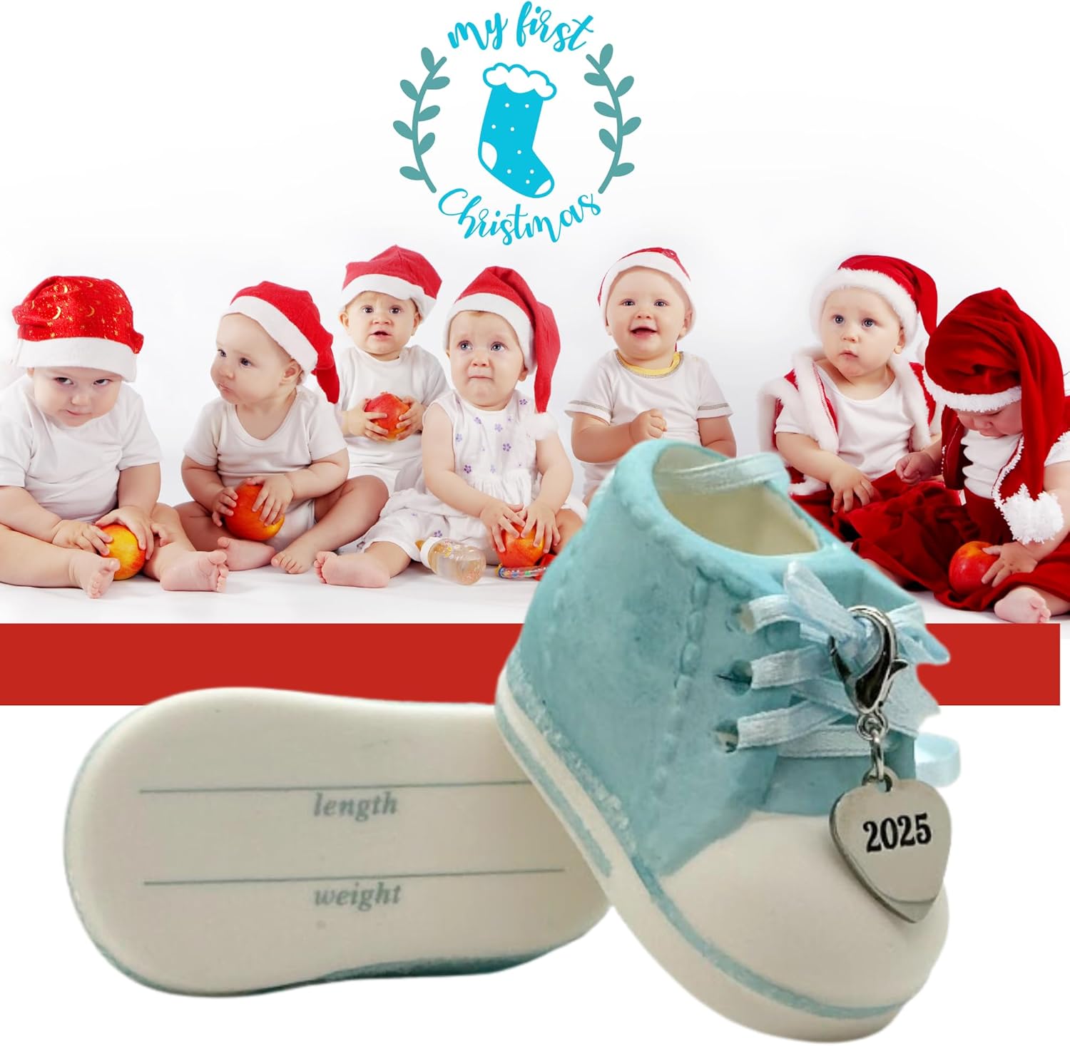 Baby Boy Blue Shoe Ornament