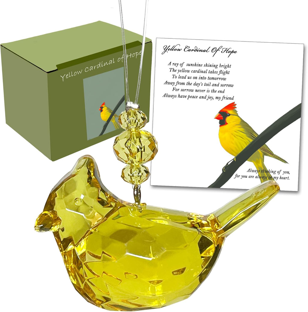 Yellow Cardinal of Hope Ornament