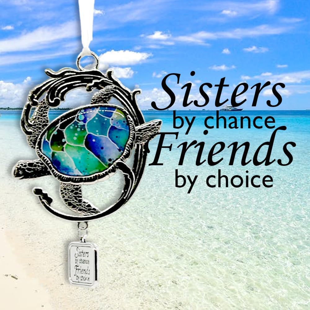 Sisters by Chance, Friends by Choice Turtle Ornament for Sister