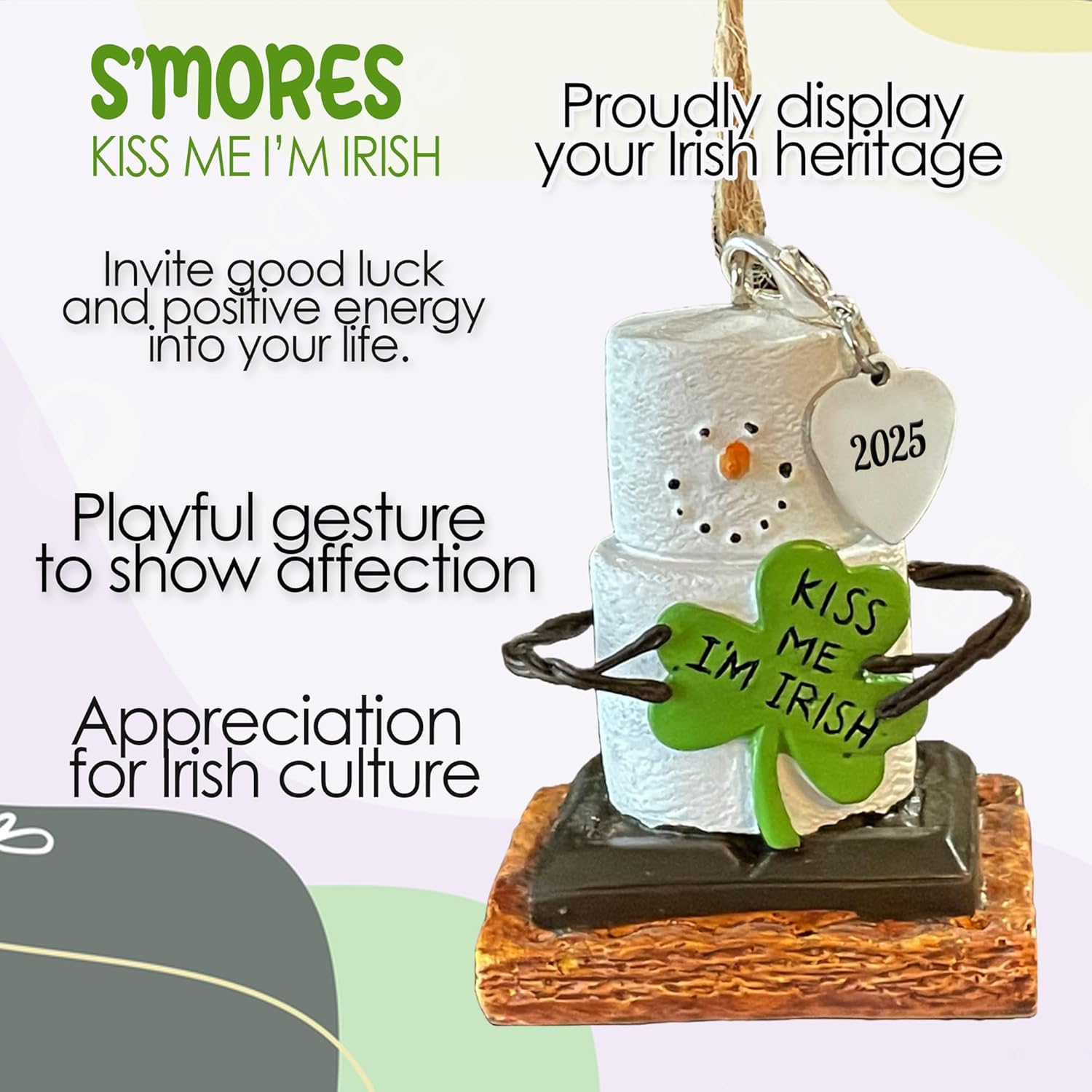 2025 S'mores Ornament - Kiss Me, I'm irish