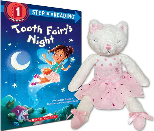 Caterina The Cat Ballerina Tooth Fairy Pillow with Tooth Fairy's Night Book