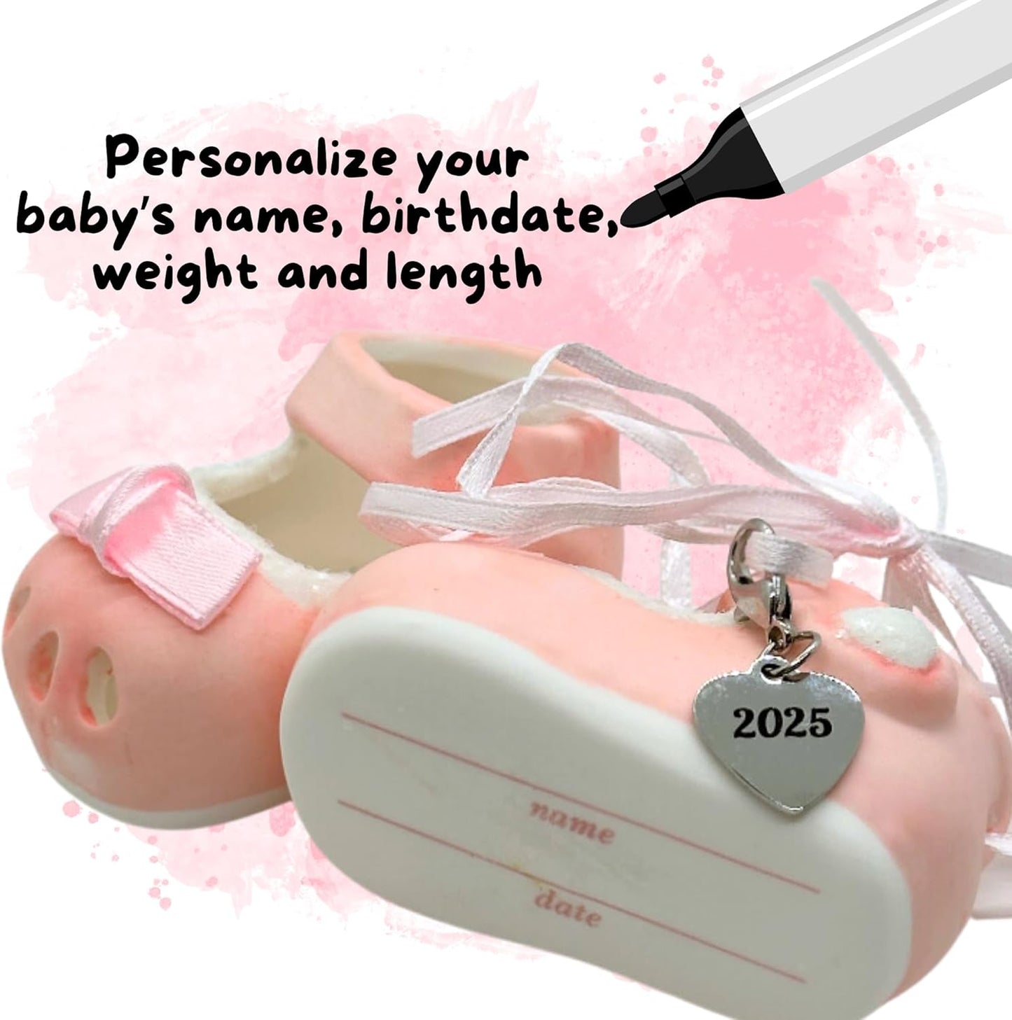 Baby Girl's Pink Shoe Ornament