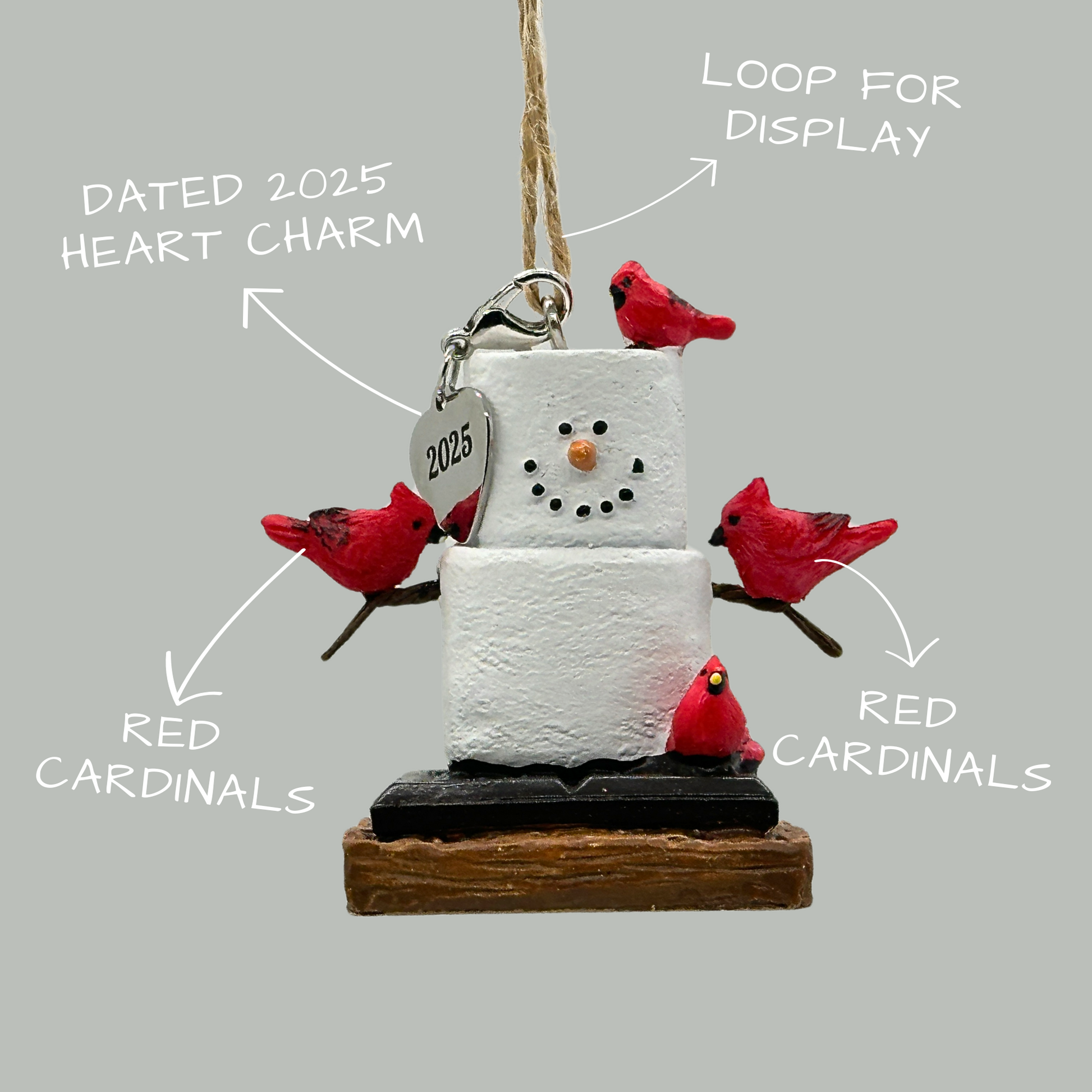 2025 S'mores Ornament - Cardinal