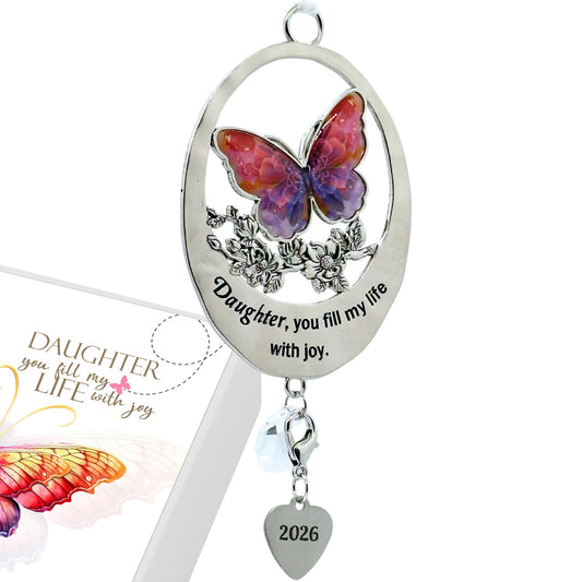 2026 Daughter Ornament Gift – Butterfly “You Fill My Life”