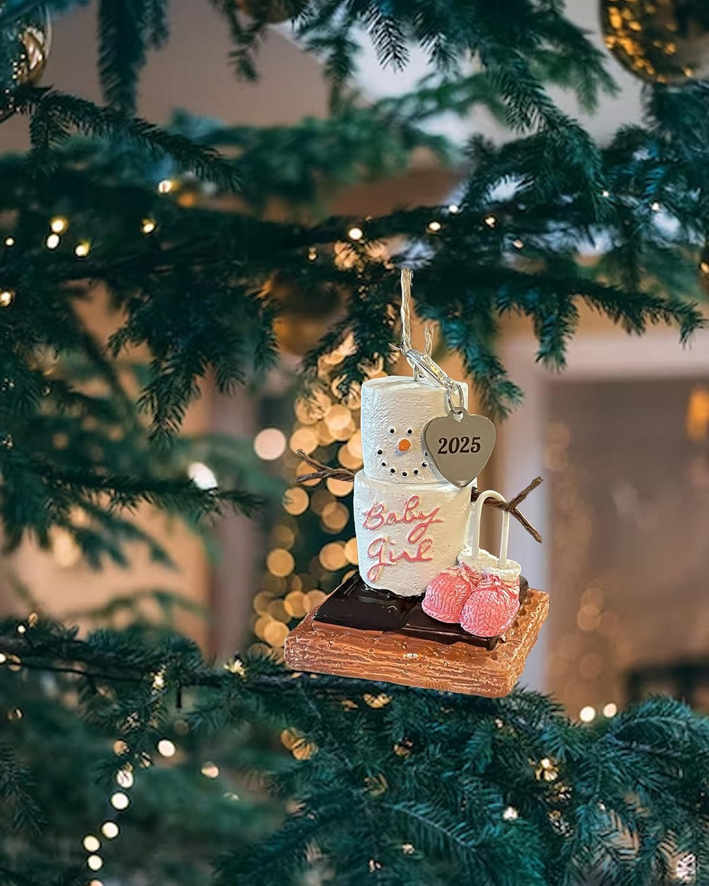 S'mores Ornament - New Baby Girl