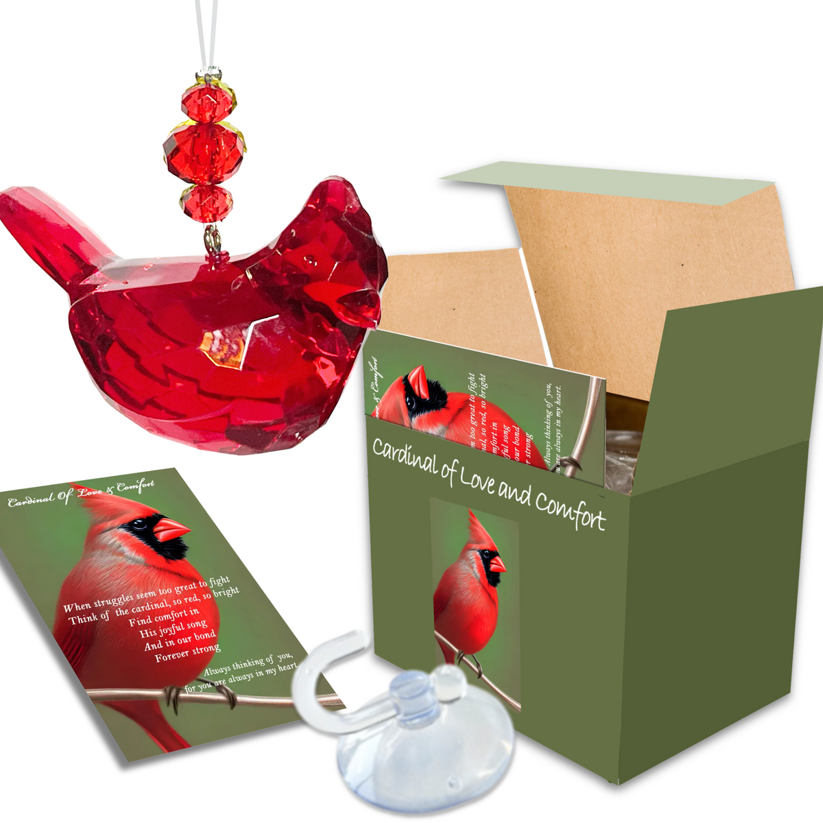 Cardinal Ornament - Love & Comfort Sympathy