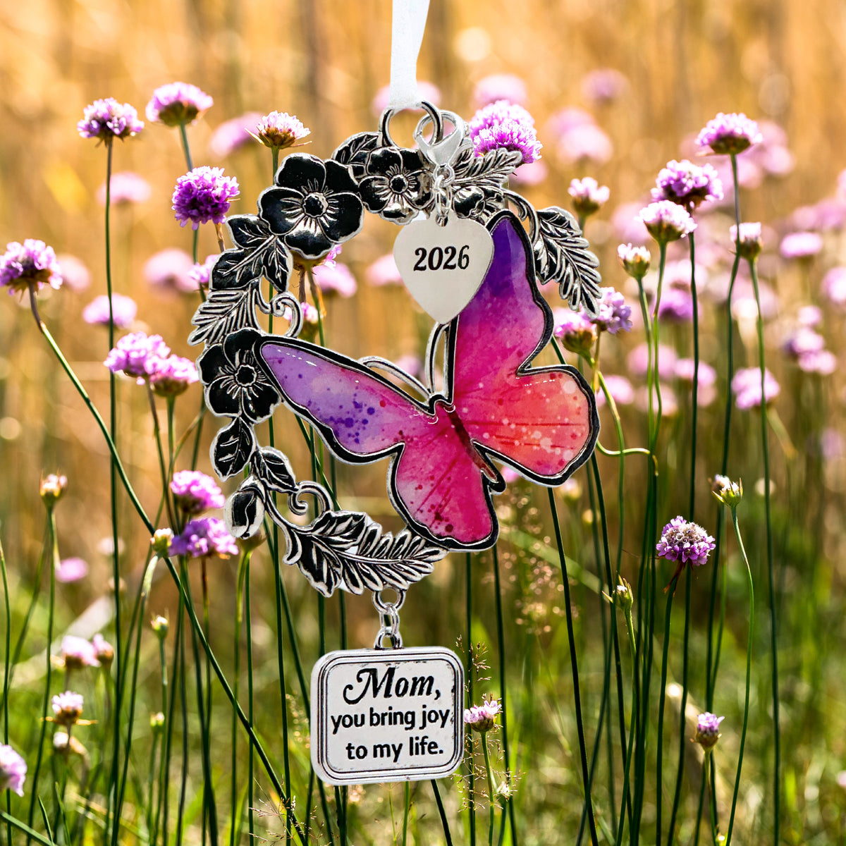 2026 Mom Ornament – Butterfly “You Bring Joy to My Life”