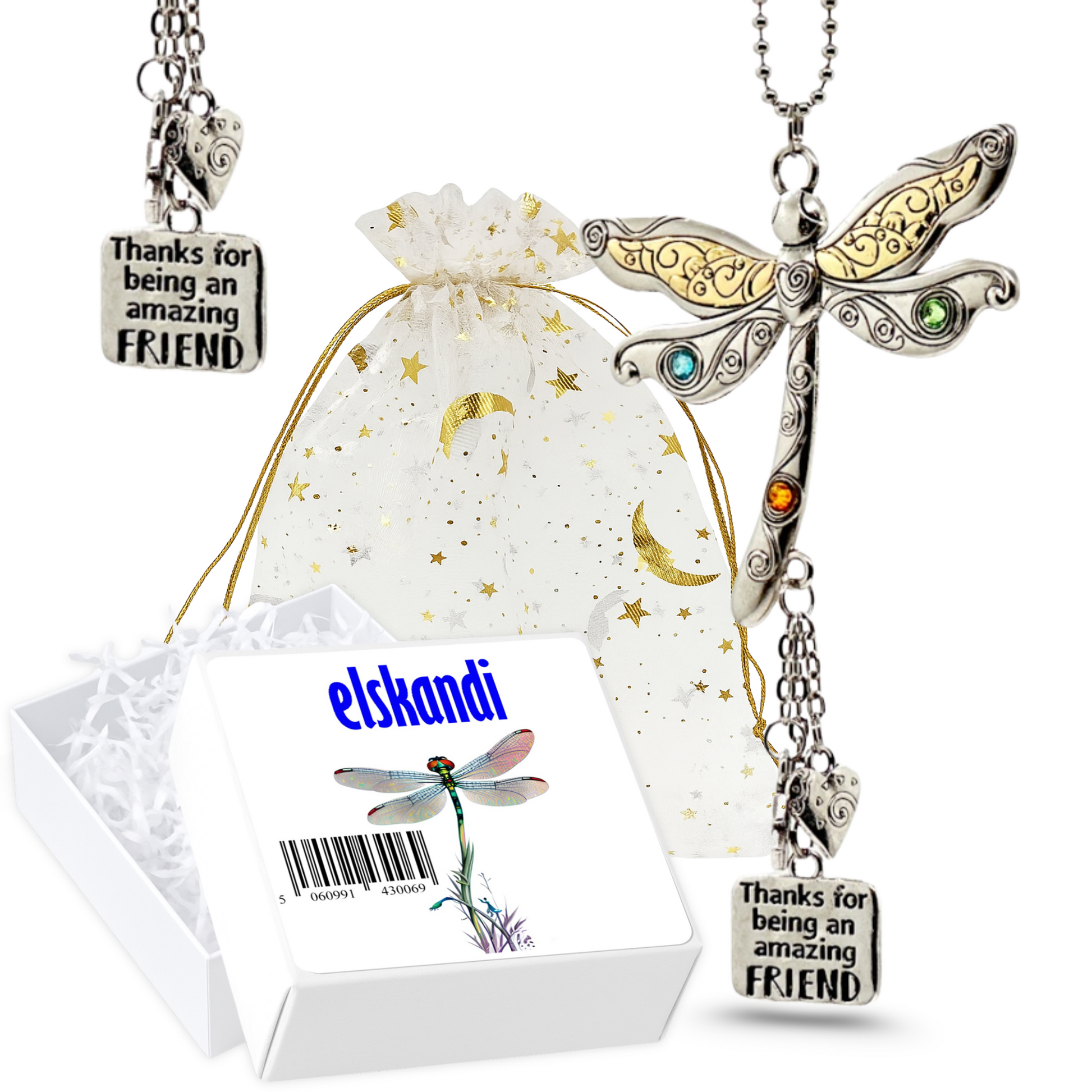 Friend Car Charm Ornament - Amazing Friend Dragonfly