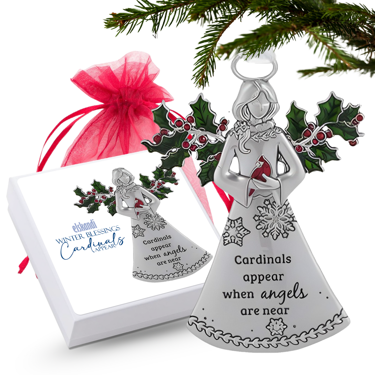 Cardinal Ornament - Angels Are Near
