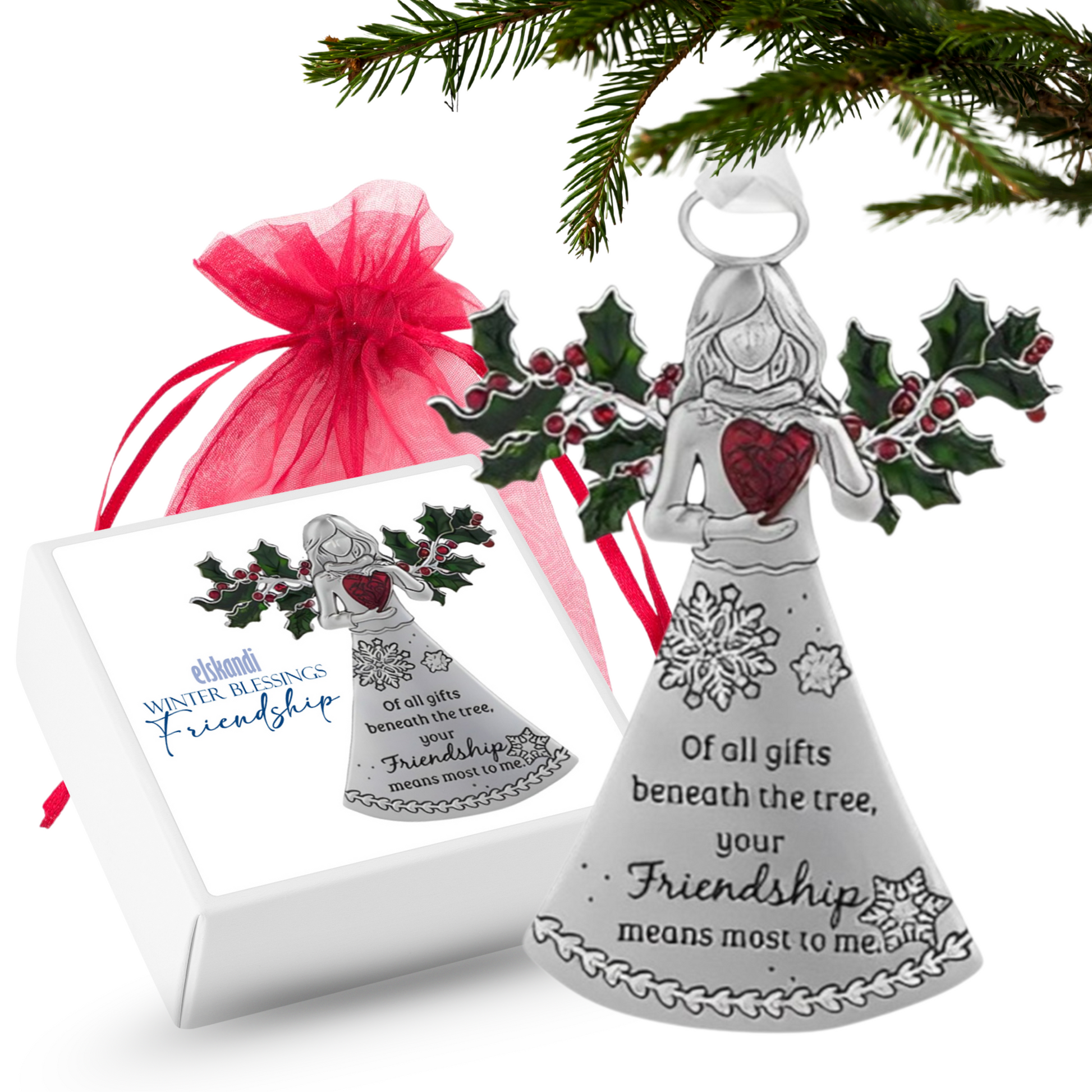 Friends Angel Ornament - Friendship Means the Most