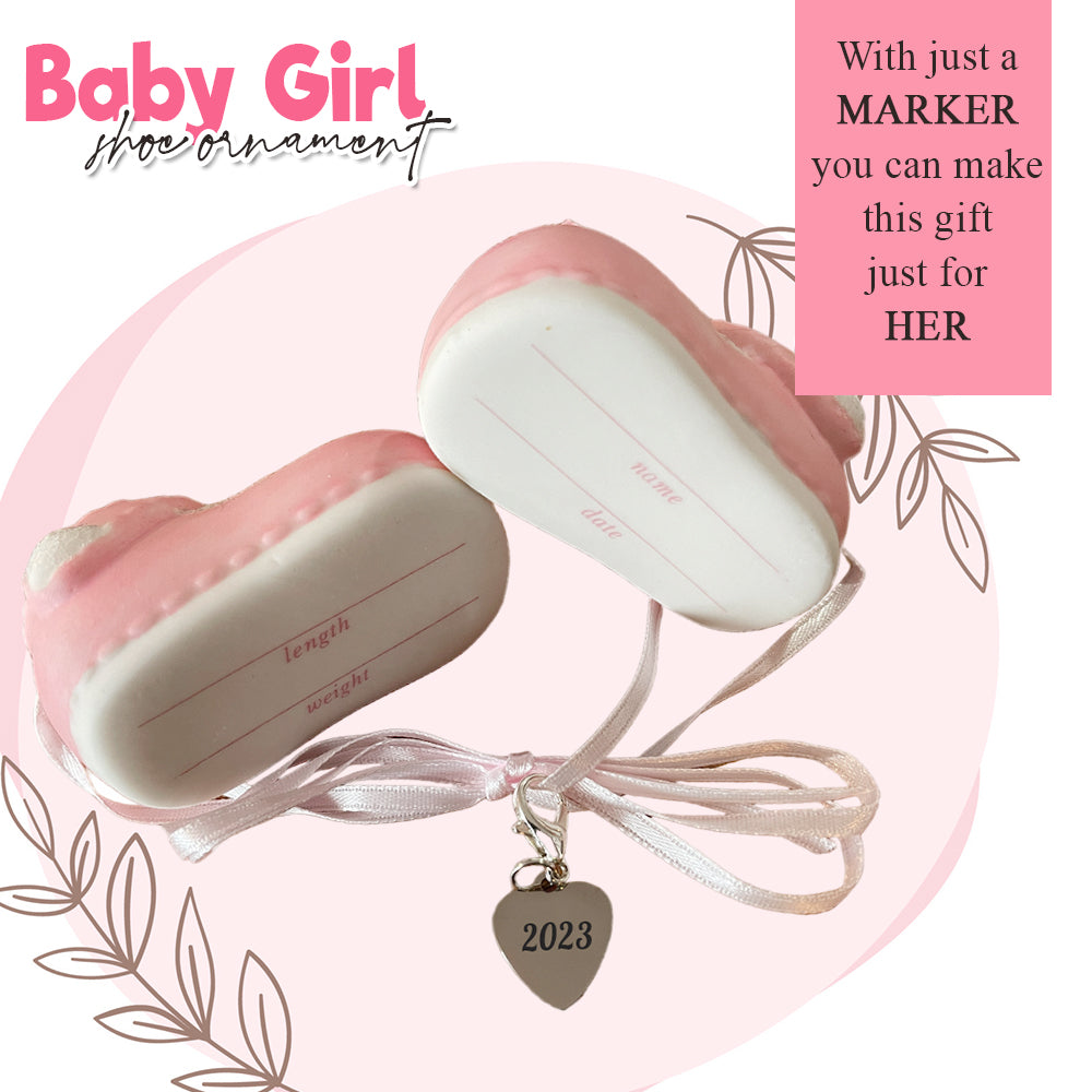 Baby Girl's Pink Shoe Ornament