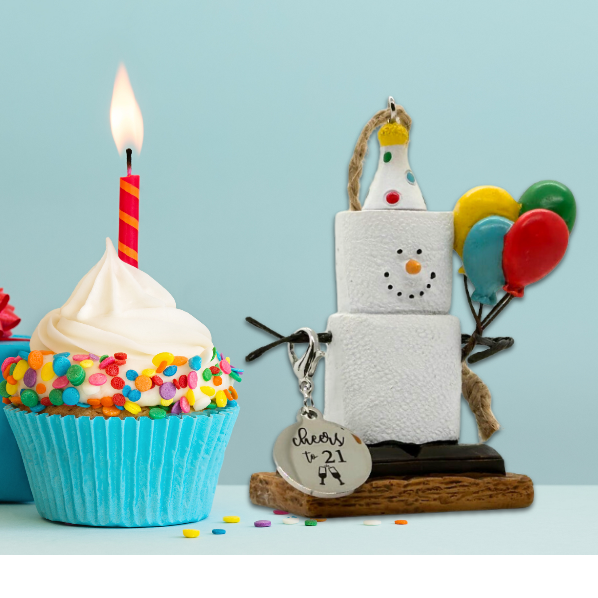Cheers to 21 S'mores Ornament - Happy Birthday