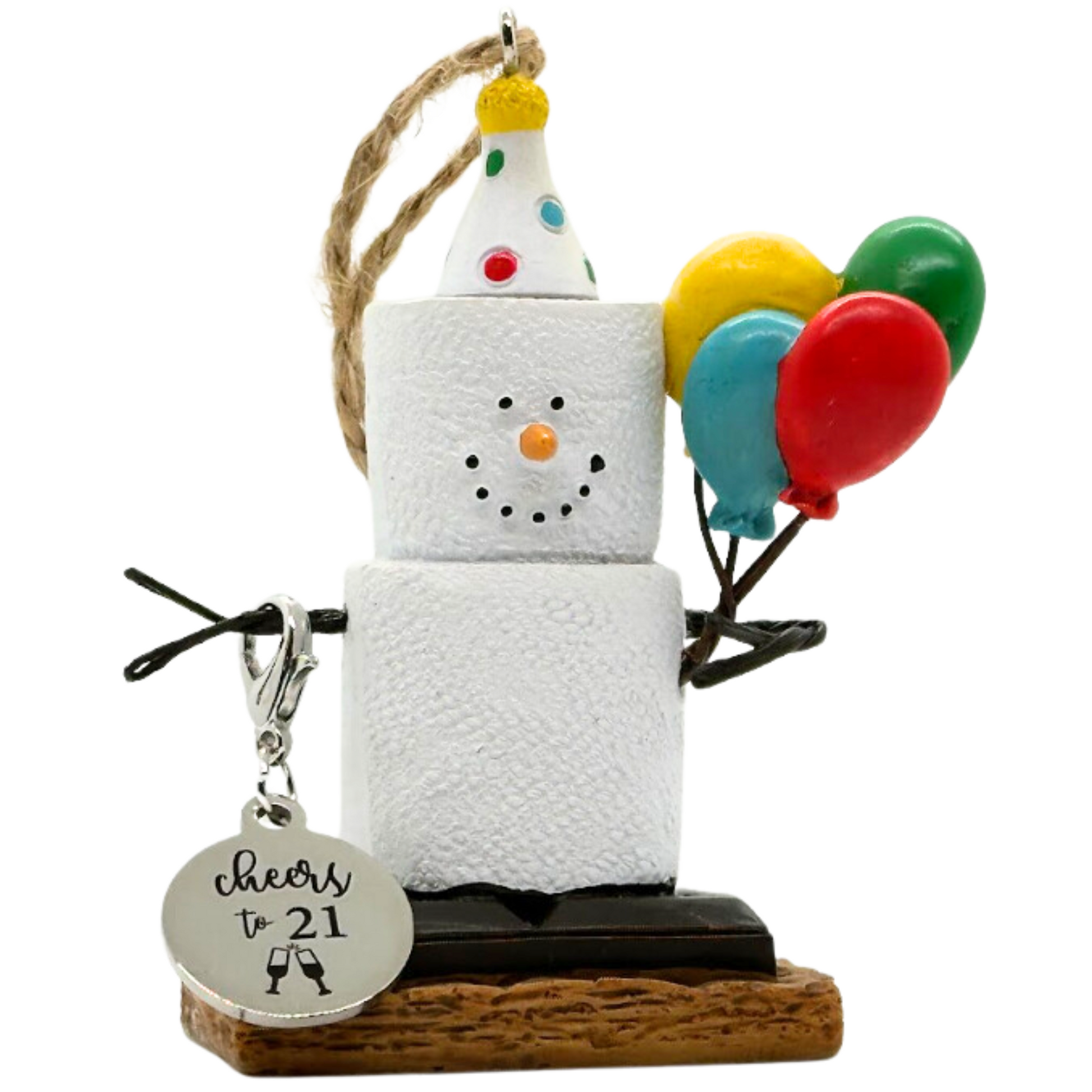 Cheers to 21 S'mores Ornament - Happy Birthday